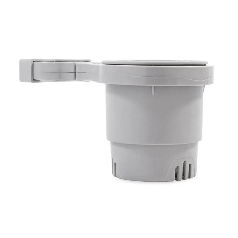 Camco Clamp-On Rail Mounted Cup Holder - Small For Up To 1-1/4" Rail - Grey [53093] 1