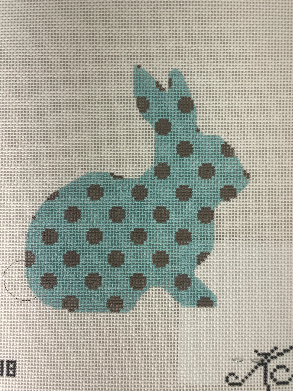 * Kelly Clark Needlepoint Kea65 Polka Dot Bunny 1