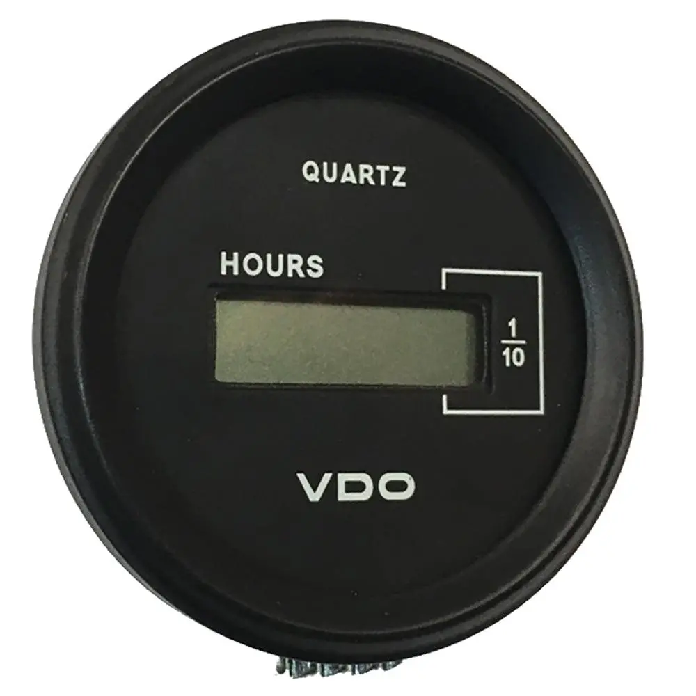 Vdo Cockpit Marine 52Mm (2-1/16") Lcd Hourmeter - Black Dial/Chrome Bezel  [331-546] 1