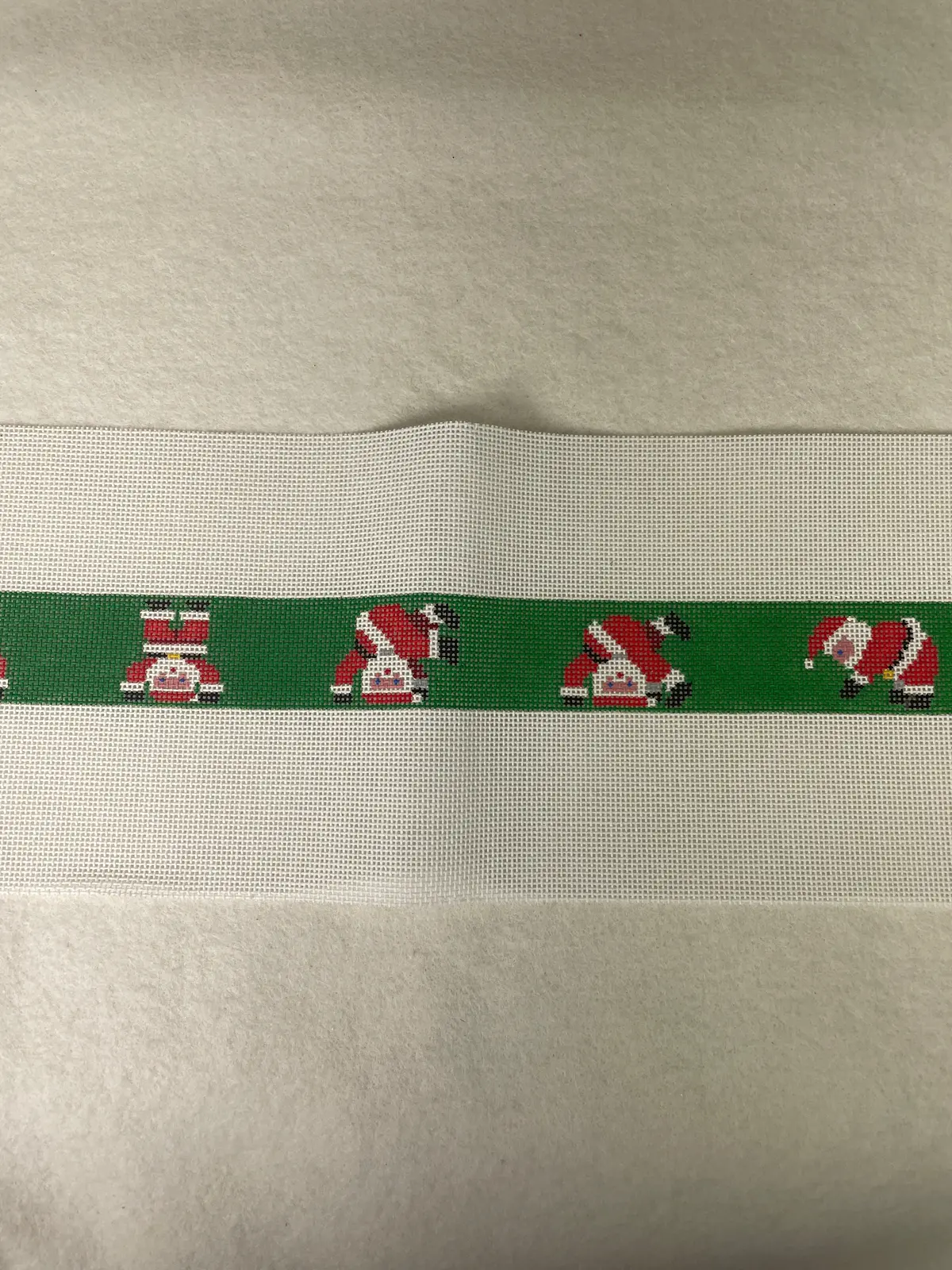 * Susan Roberts Needlepoint 301G Tumbling Santa Belt 1