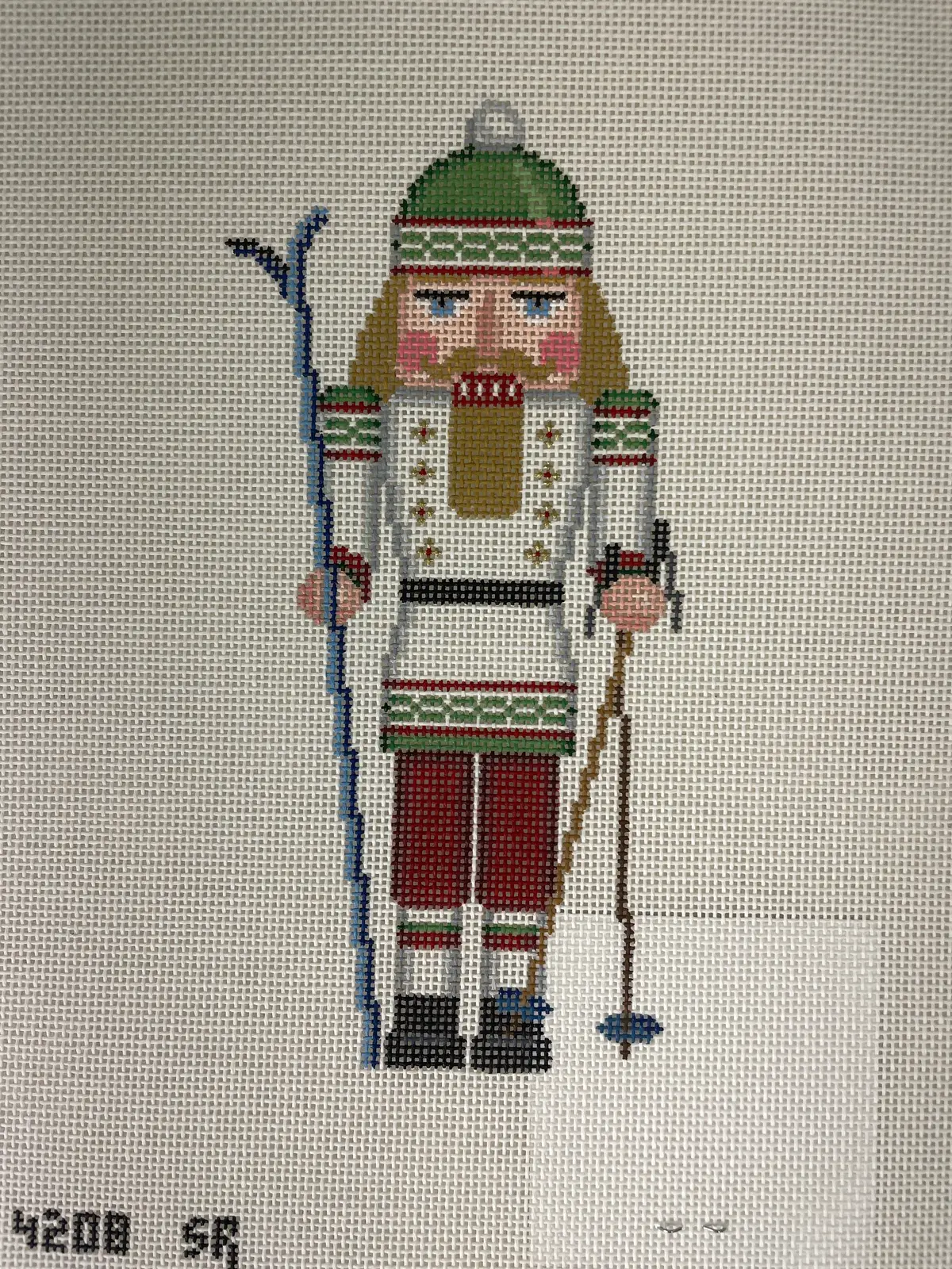 Susan Roberts Needlepoint Design 4208 Nutcracker- Skier 1