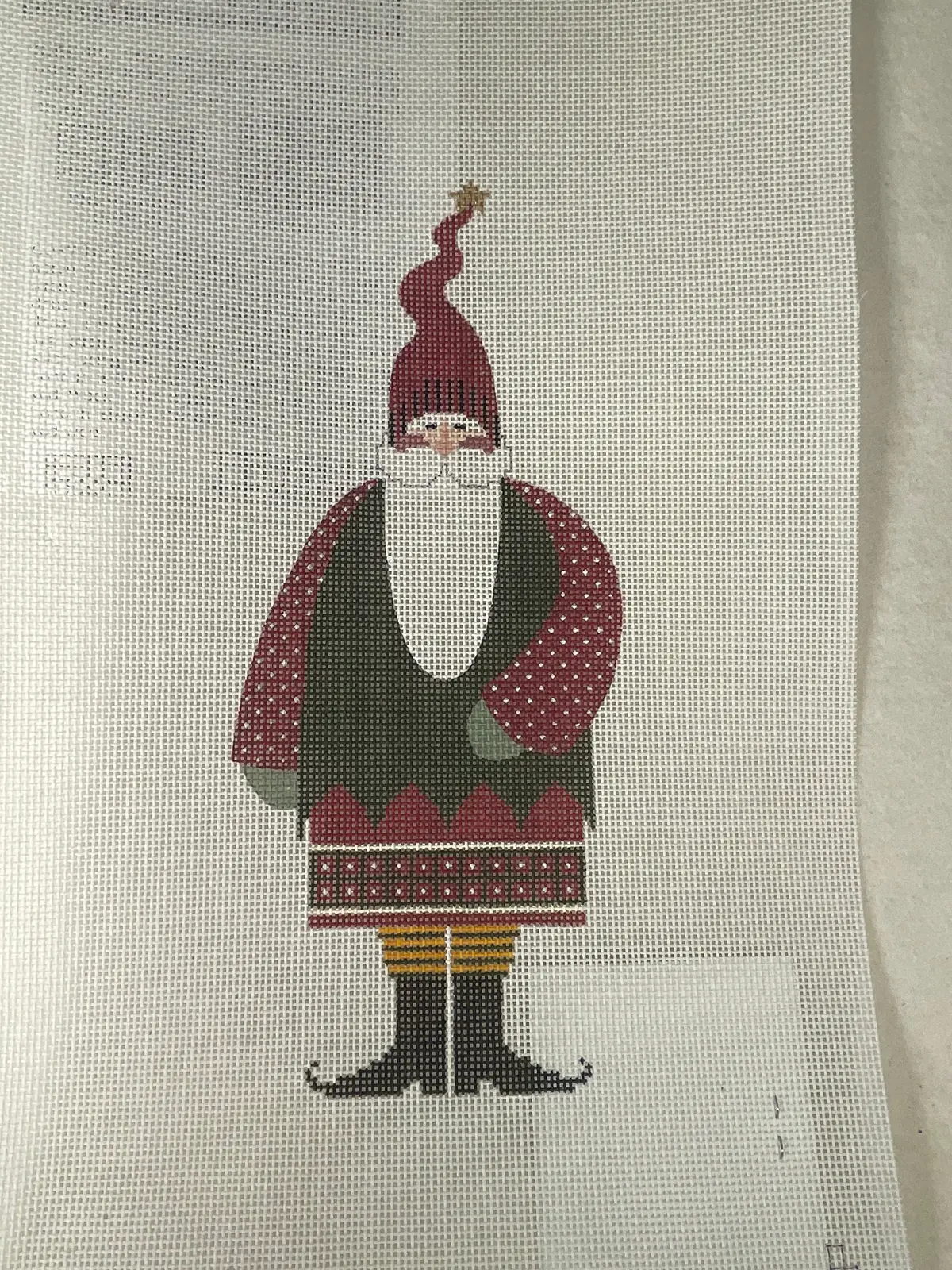 * Artist Collection Hs5139 Curly Hat Santa 1