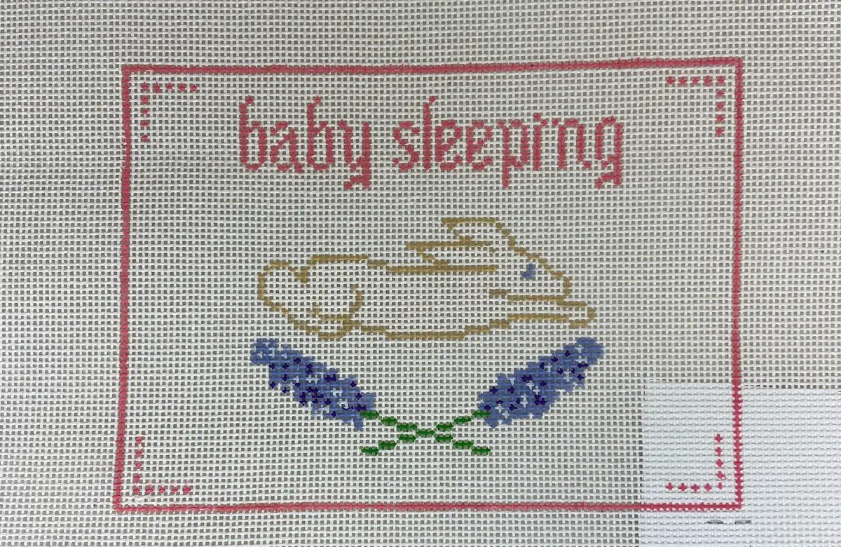 * Anne Fisher Needlepoint Af82 Pink Baby Sleeping 1