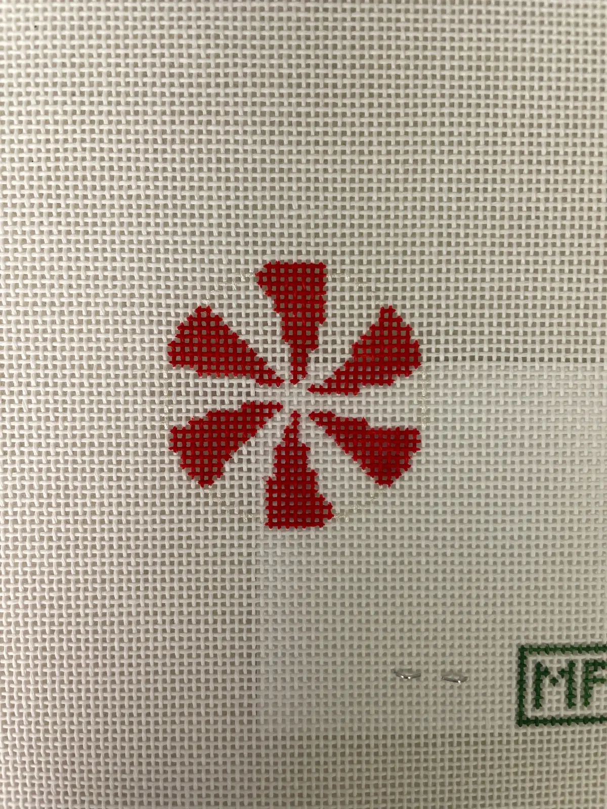 Mf Needlepoint Peppermint Candy Mini Bag Charm 1