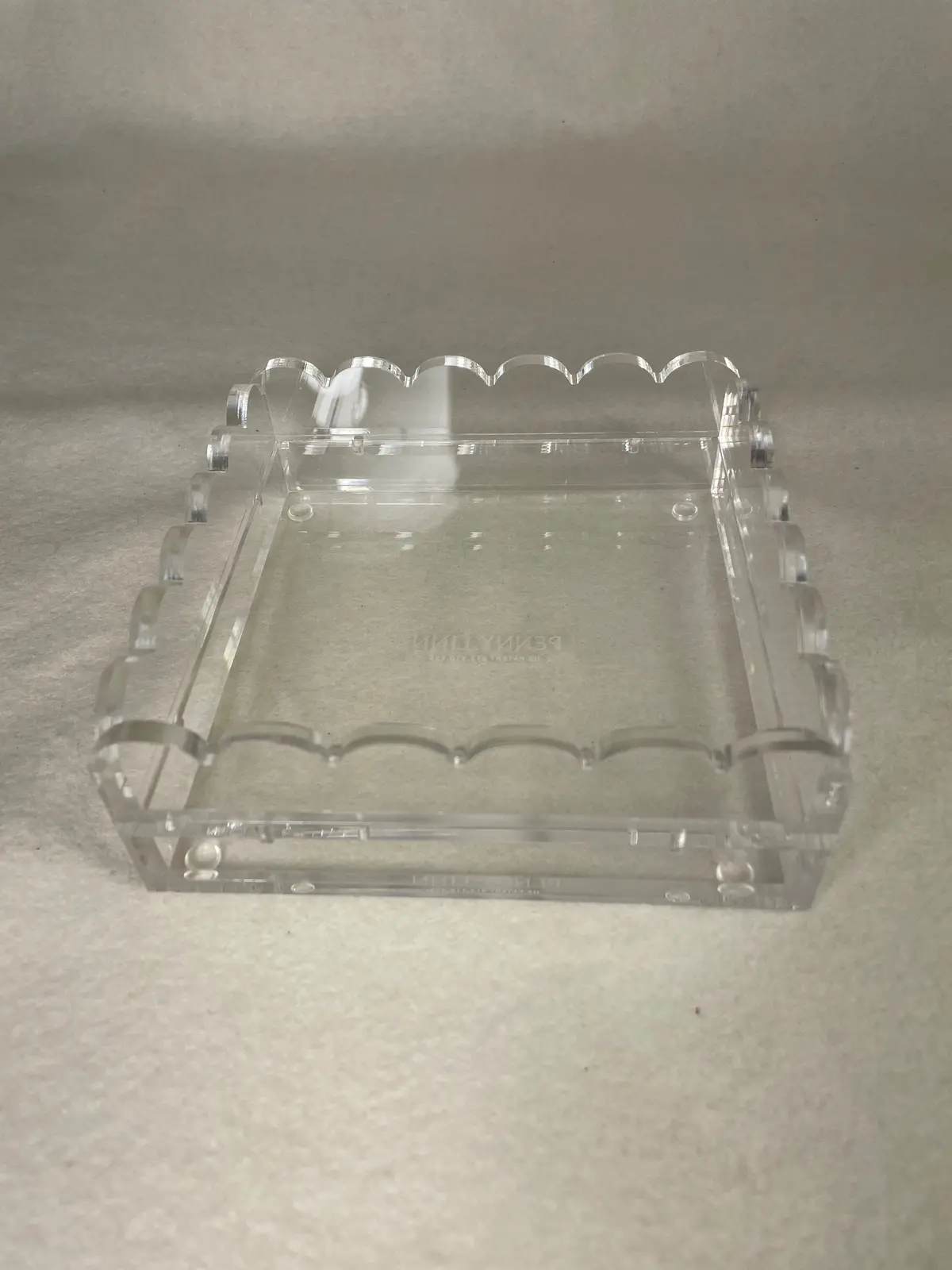 Penny Linn Designs Scallop Acrylic Trays- 5X5 Square 1