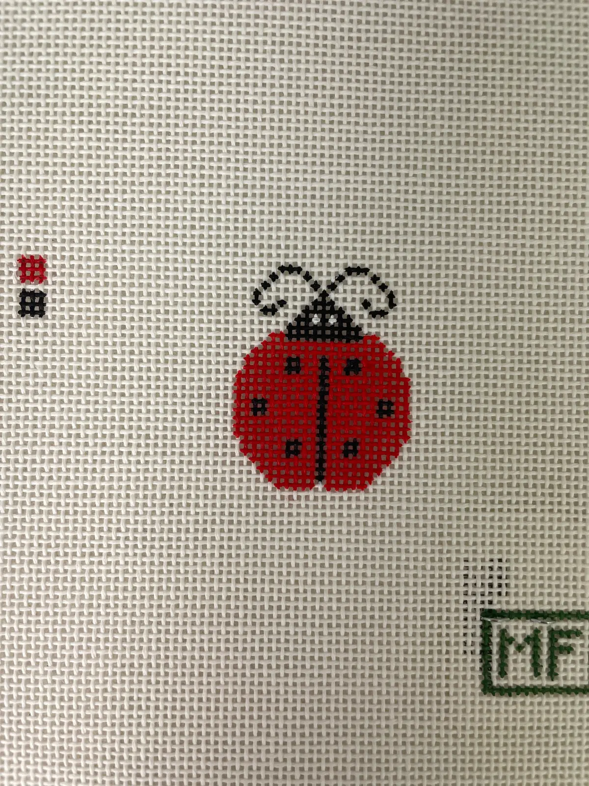 Mf Needlepoint Ladybug Mini Bag Charm 1