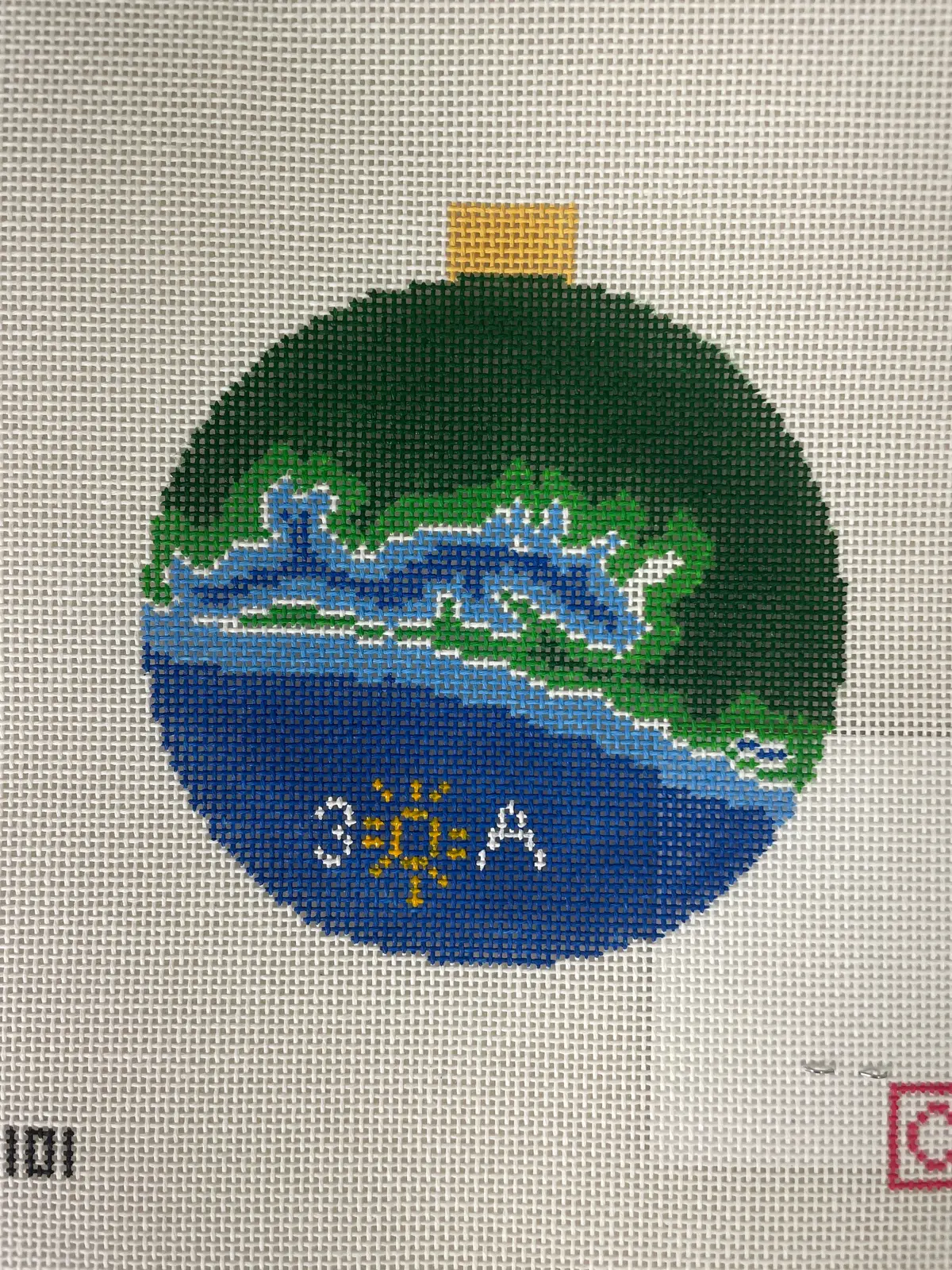 * Ann Kaye Aok101 Florida Panhandle Map Ornament 1