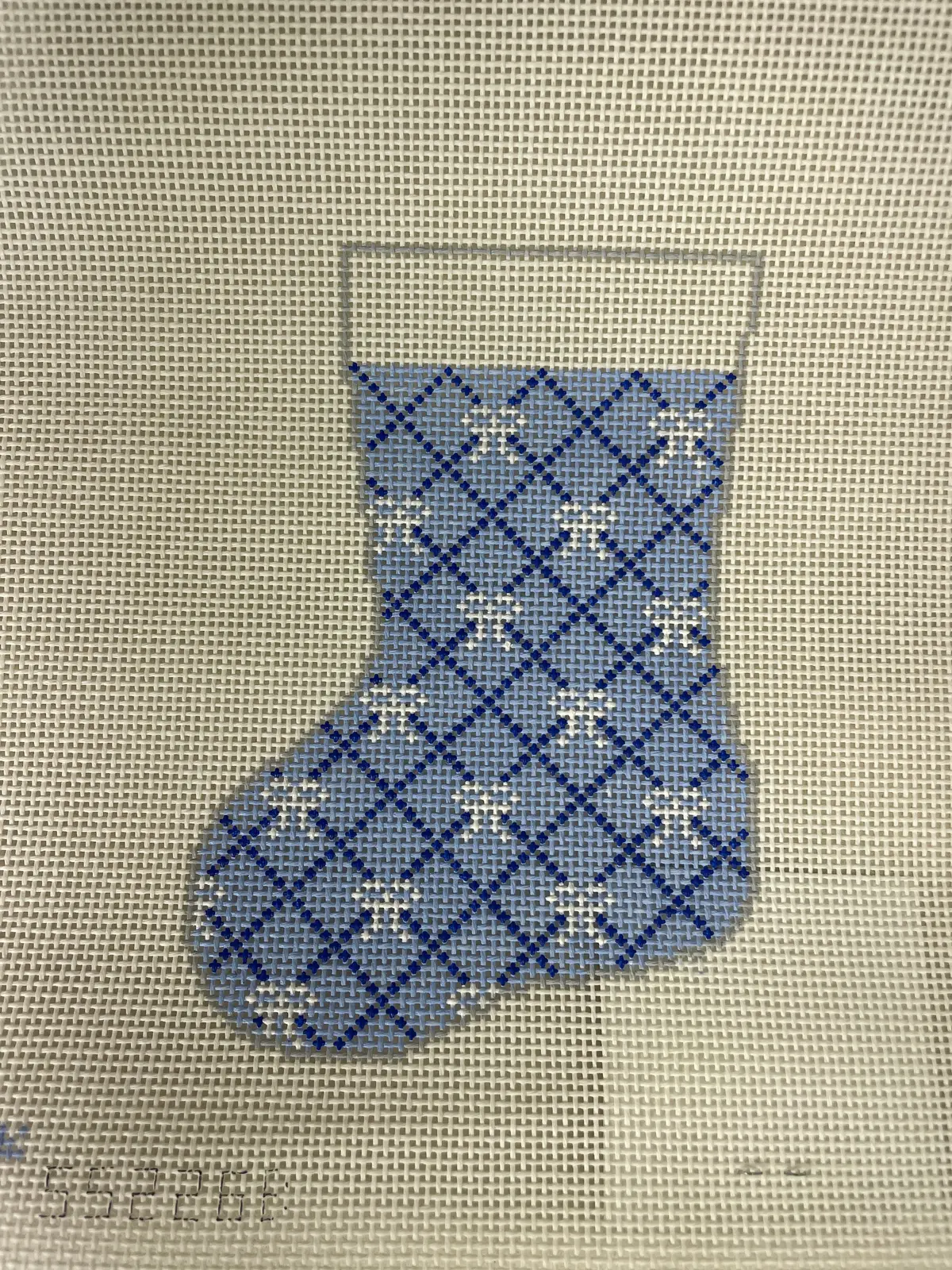 * Stitch Style Ss226b Bow Mini Stocking- Blue 1
