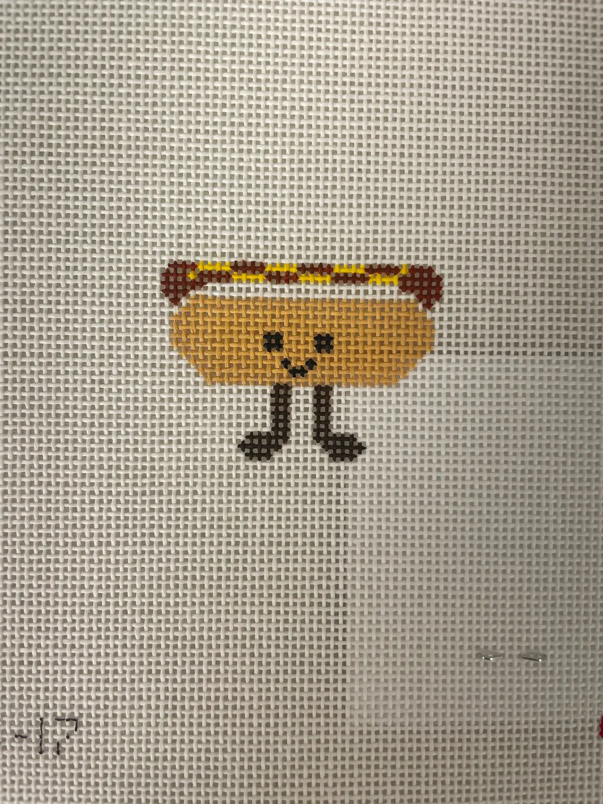 * What's The Stitch Needlepoint / Mini Hotdog 1