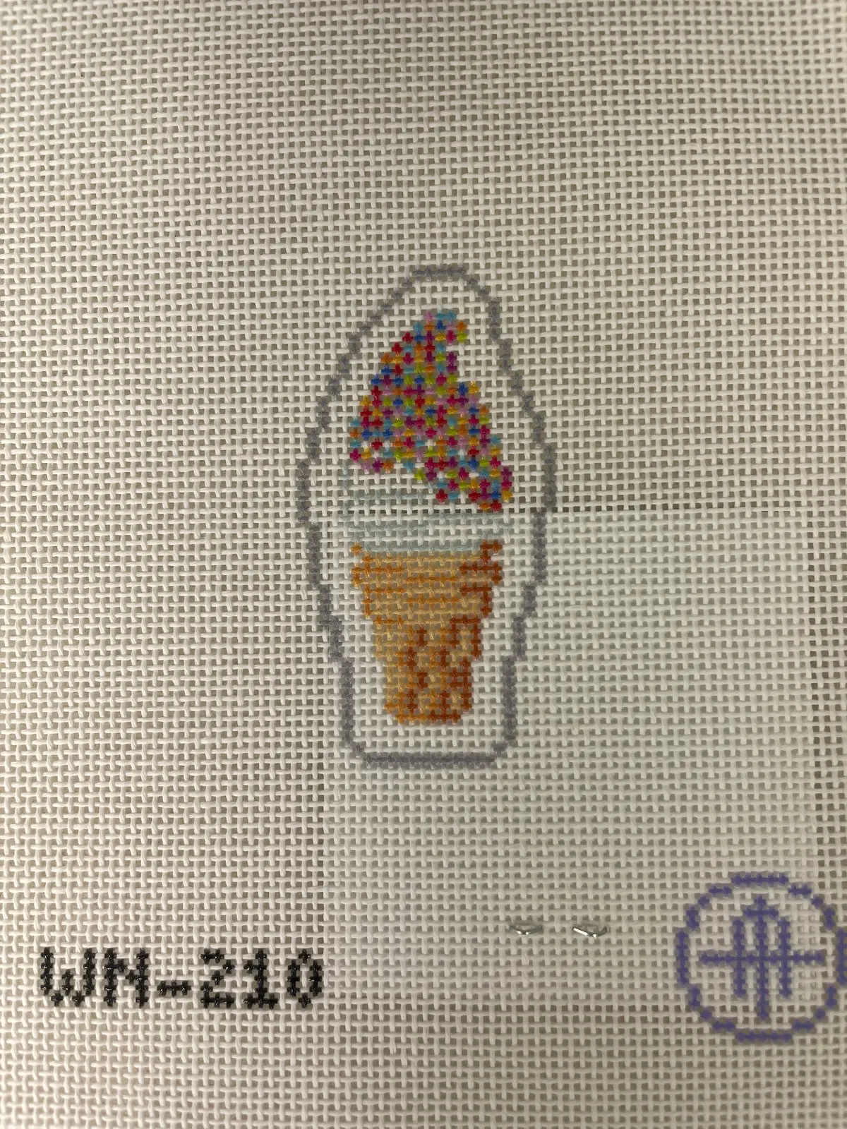 *Wheelhaus Needlepoint 210 Sprinkles Mini Ice Cream Cone 1