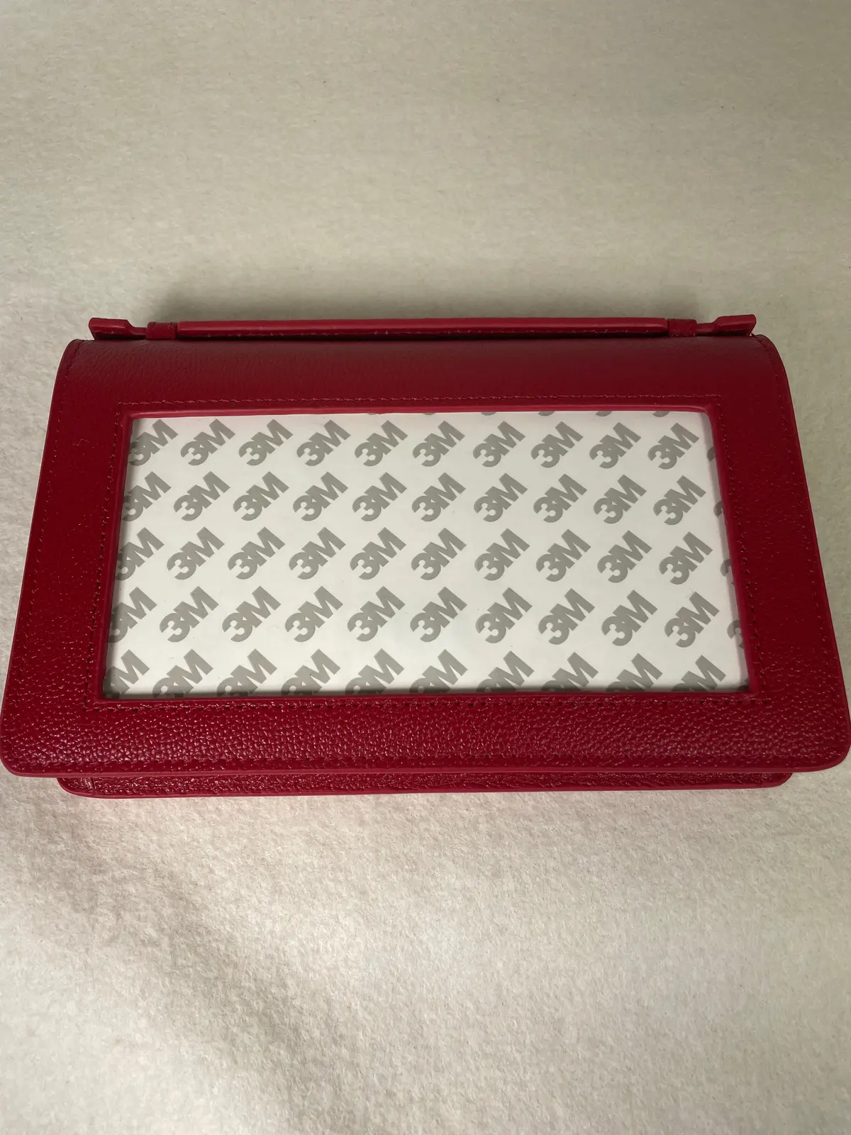 Rachel Barri Designs Everyday Clutch- Ruby Red + Silver Chain 1