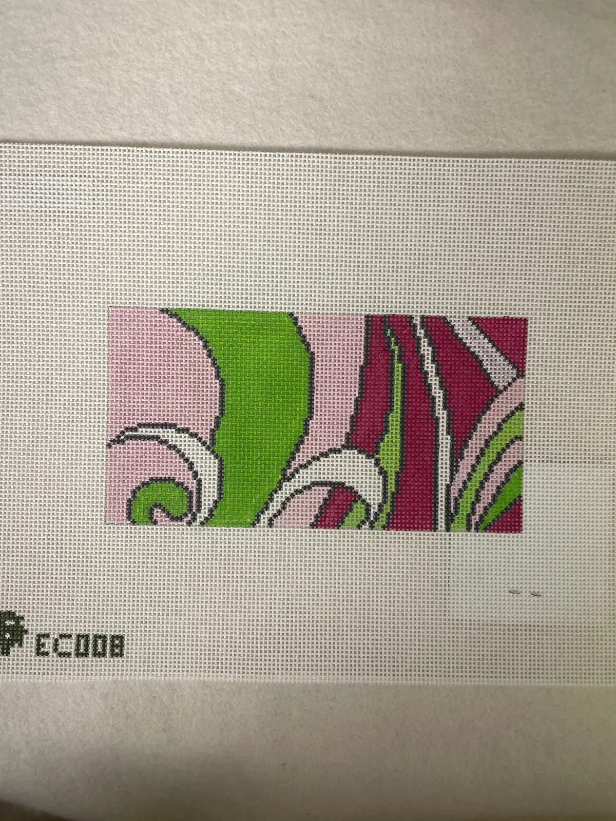 *Elm Tree Needlepoint Designs Ec008 Everyday Clutch Pucci Insert- Hot Pink 1