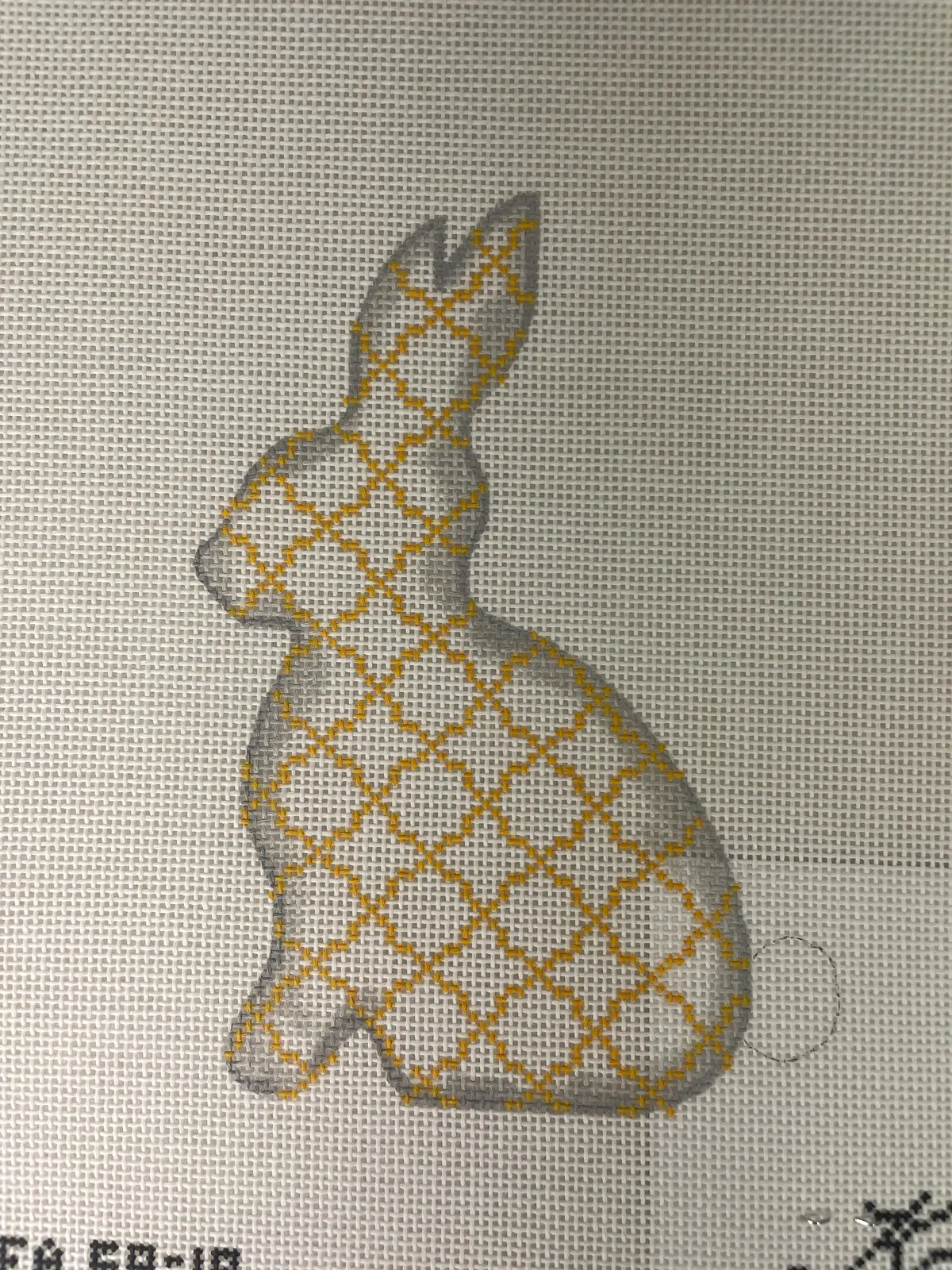 * Kelly Clark Needlepoint Kea59 Lemon Quatrefoil Standing 1