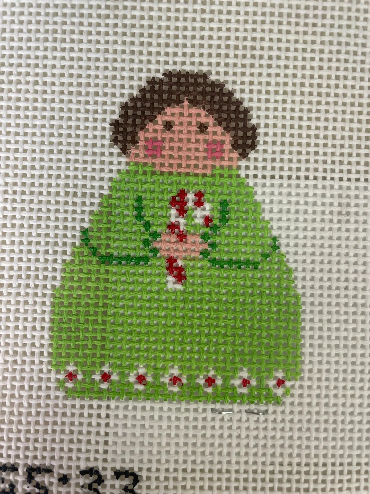 Stitch It's Si165-33 Green Angel With Candy Cane 1