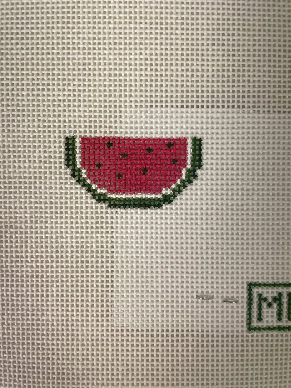 Mf Needlepoint Watermelon Mini Bag Charm 1