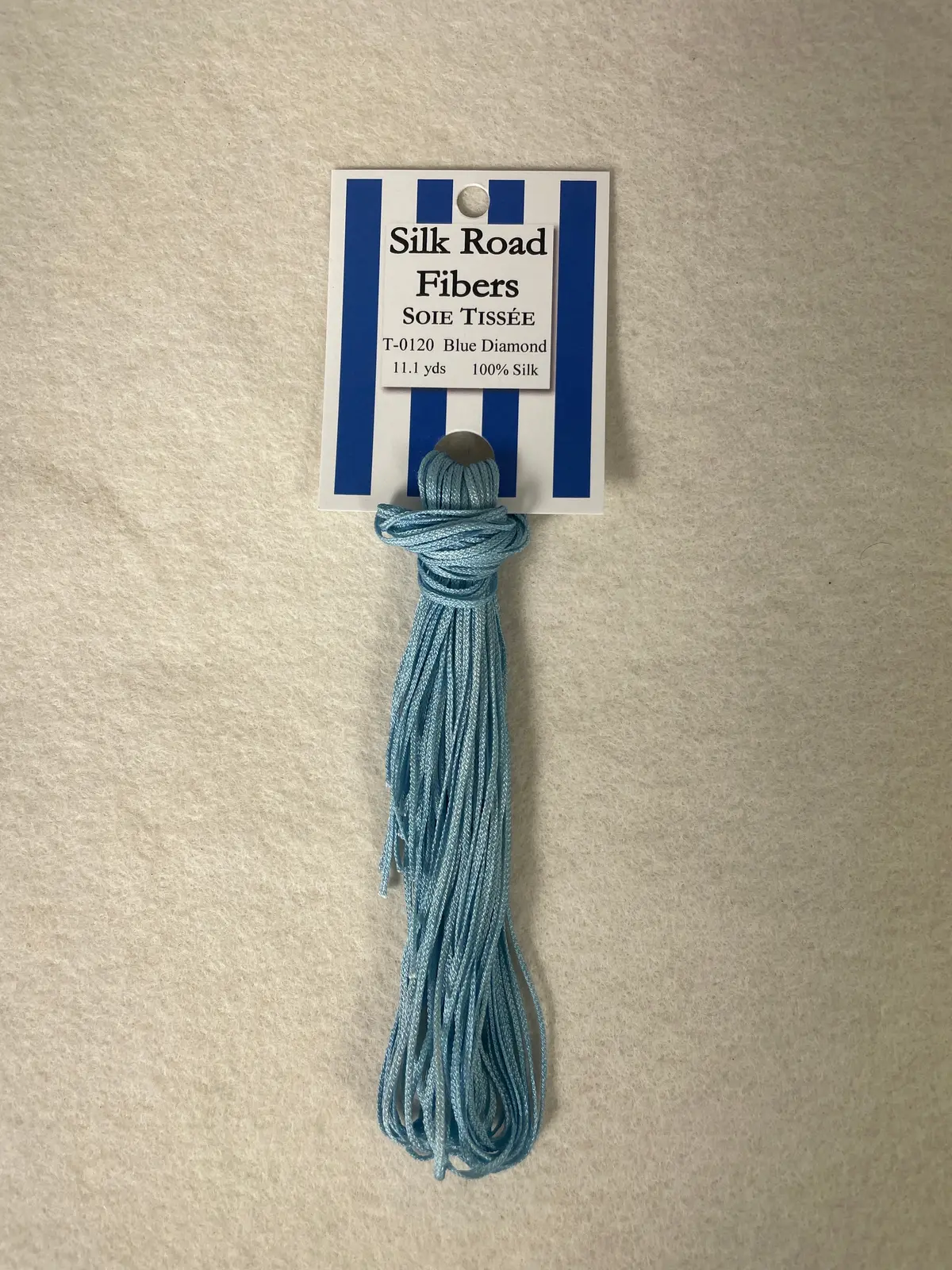 Silk Road Fibers T-0120 Blue Diamond Soie Tissee 1