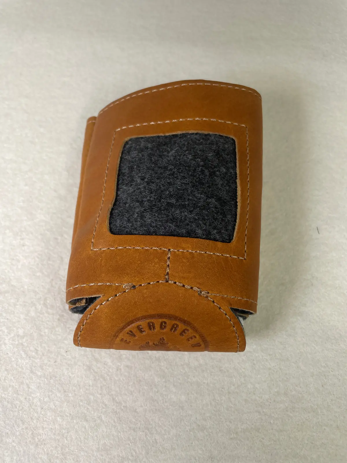 * Evergreen Self Finishing Leather Can Cozy For Needlepoint, Standard Can- Medium Brown 1