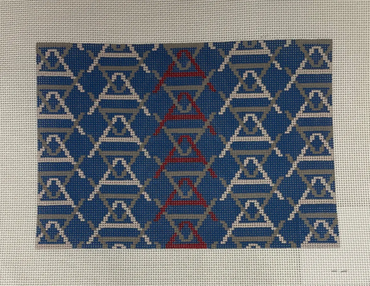 * Jeni Sandberg 'A' Letter Clutch- Blue And Red  Jsa3a 1