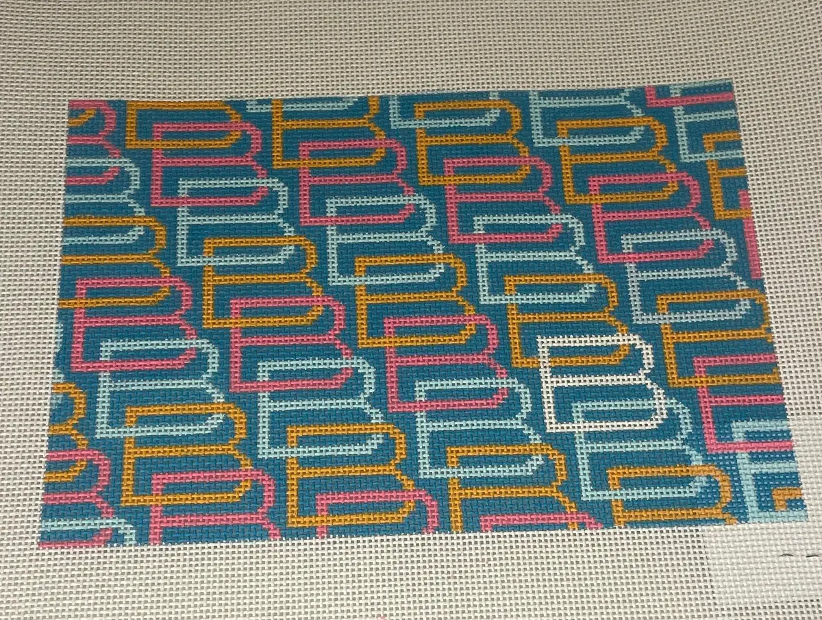 * Jeni Sandberg Js-B3a 'B' Letter Clutch - Turquoise, Orange, Pink 1