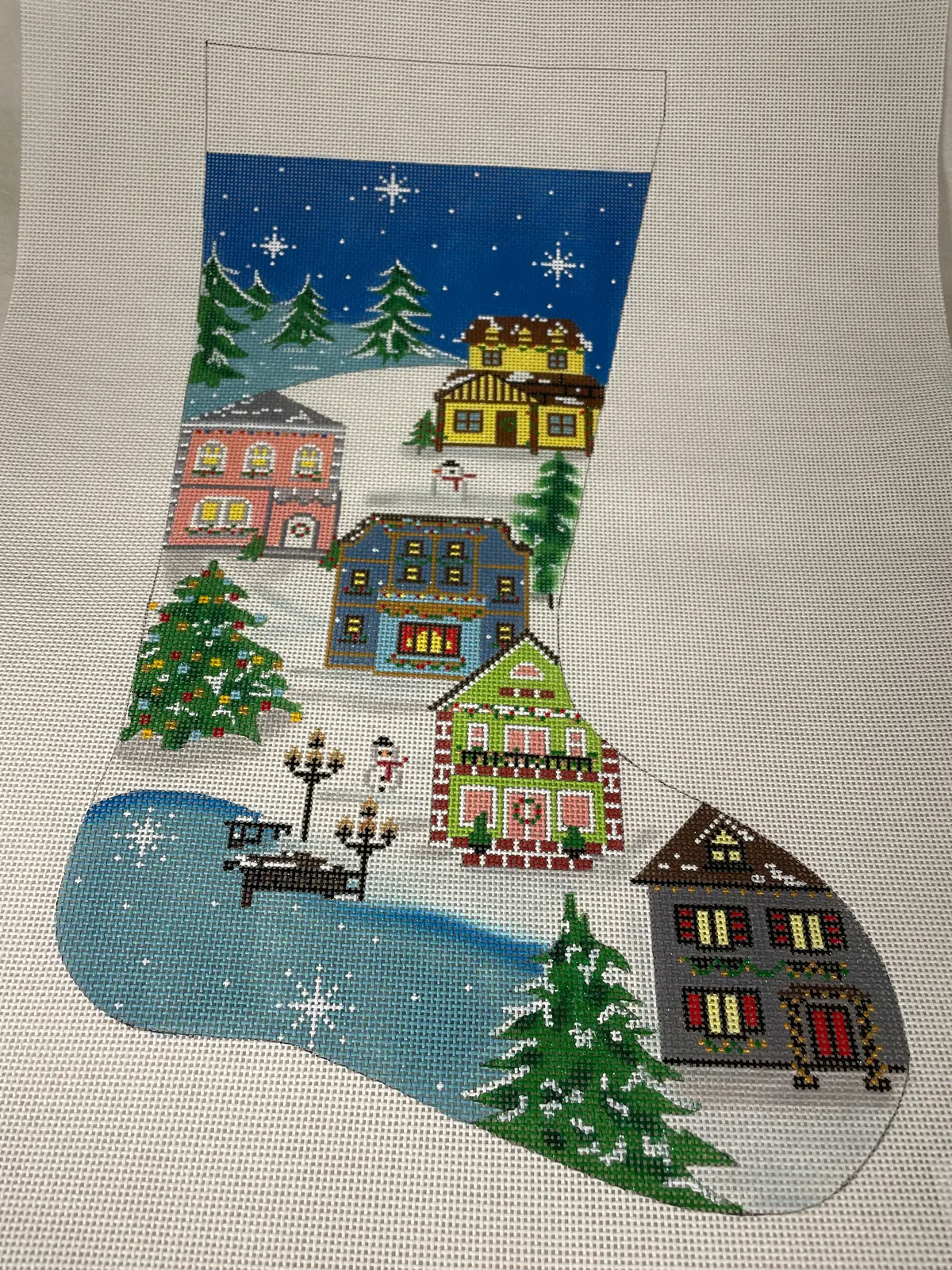 Alice Peterson 2845 Winter Village Stocking 1