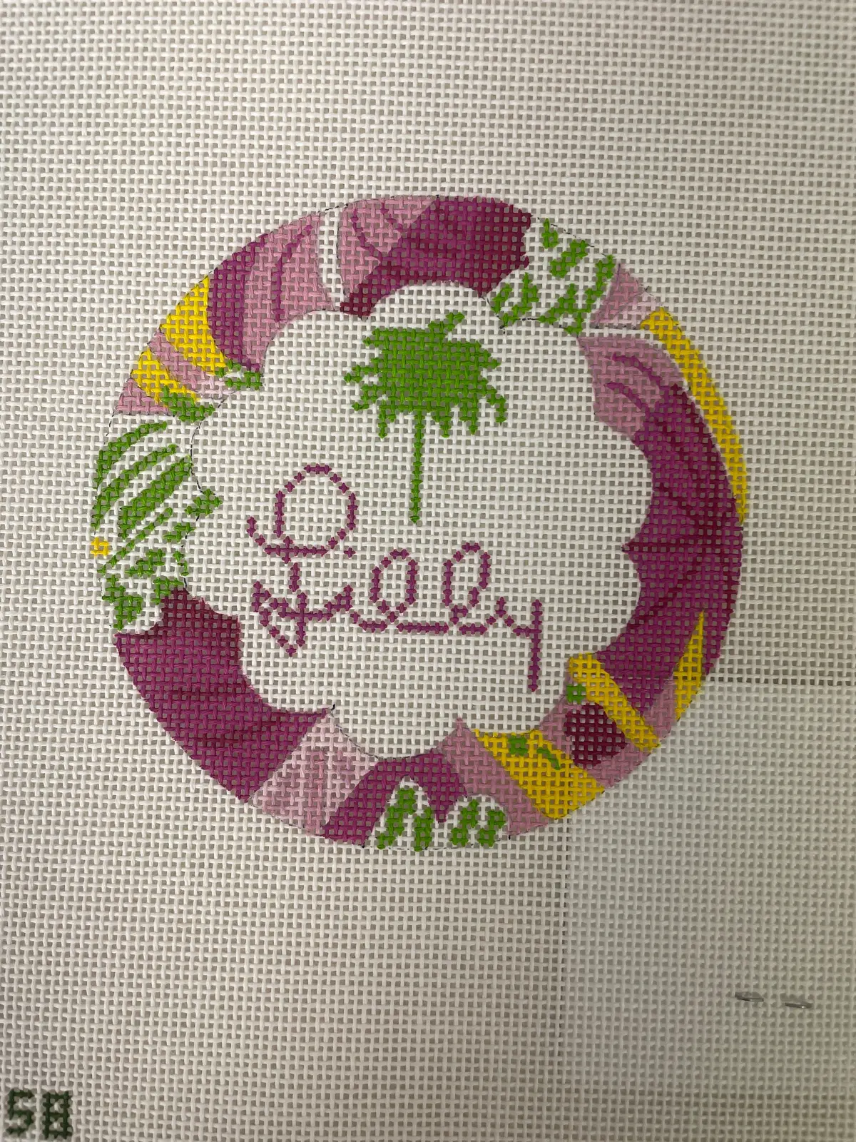 *Elm Tree Needlepoint Designs Xc158 Lilly Round 1