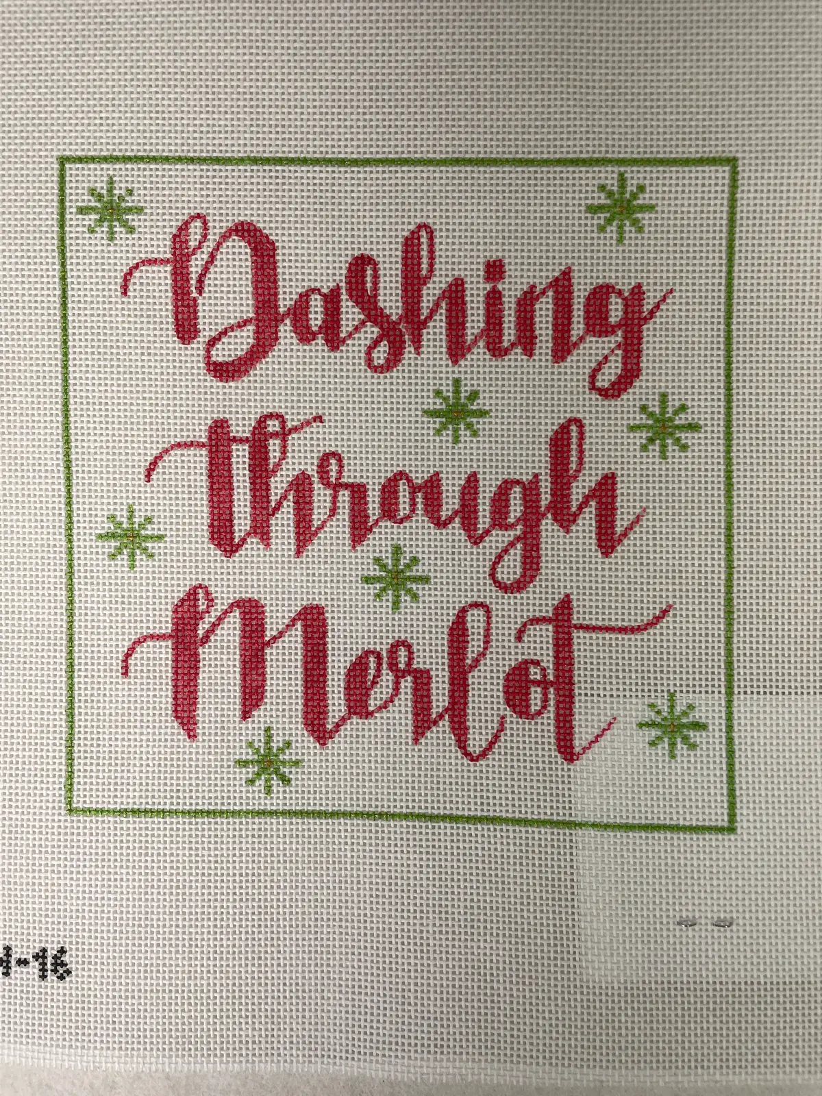 * A Poore Girl Paints Apch16 Dashing Through Merlot Canvas 1