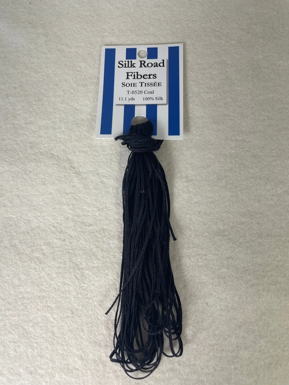 Silk Road Fibers T-520 Coal Soie Tissee 1