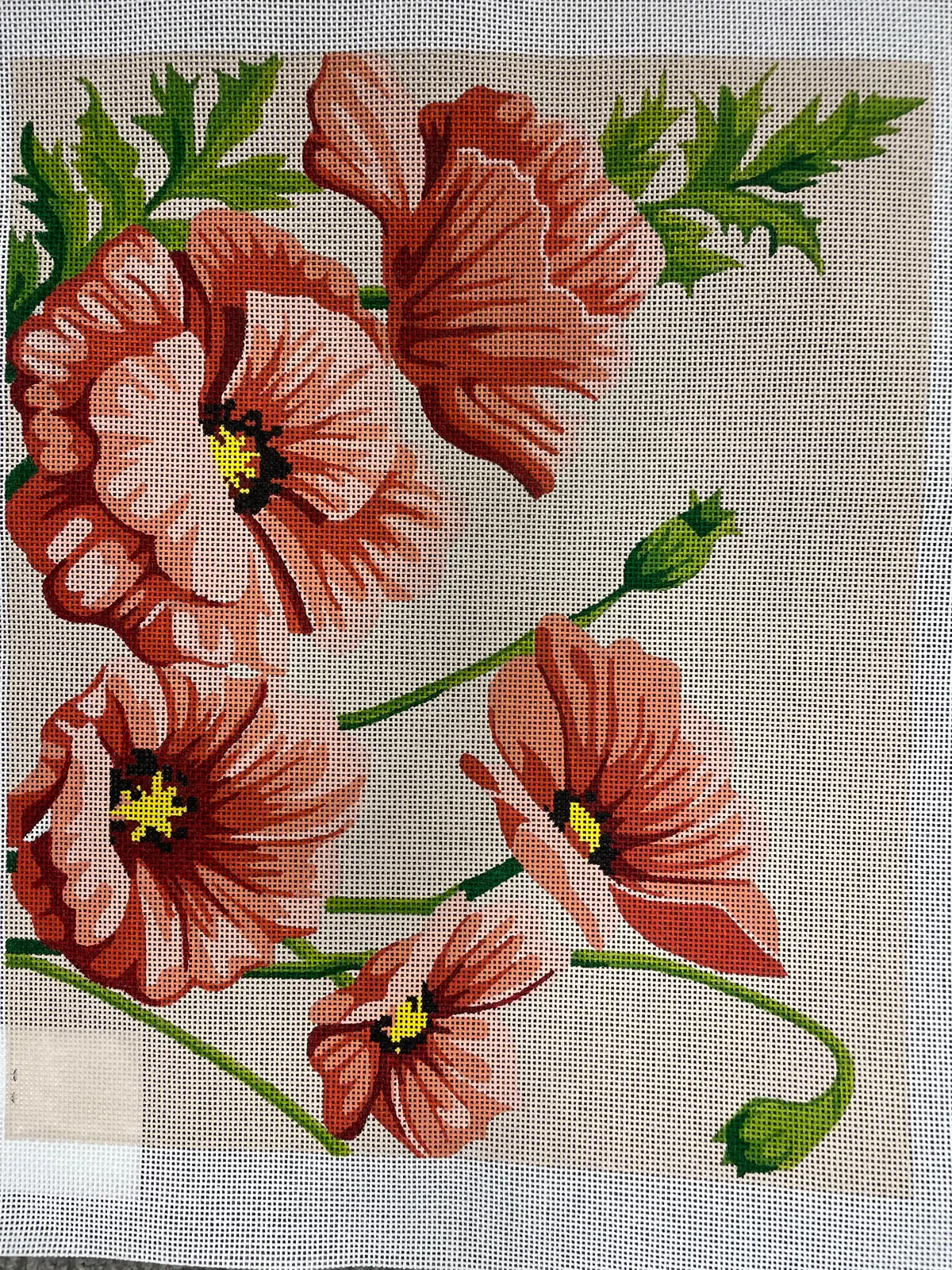 * Labors Of Love Ll580 Poppies On 13 Mesh 1