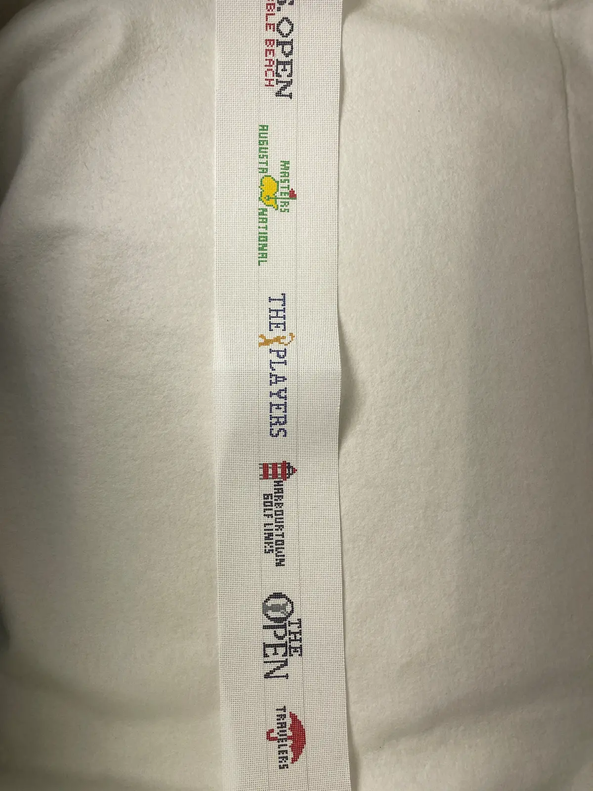 *Elm Tree Needlepoint Designs B48a Golf Tournaments And Courses Belt 1