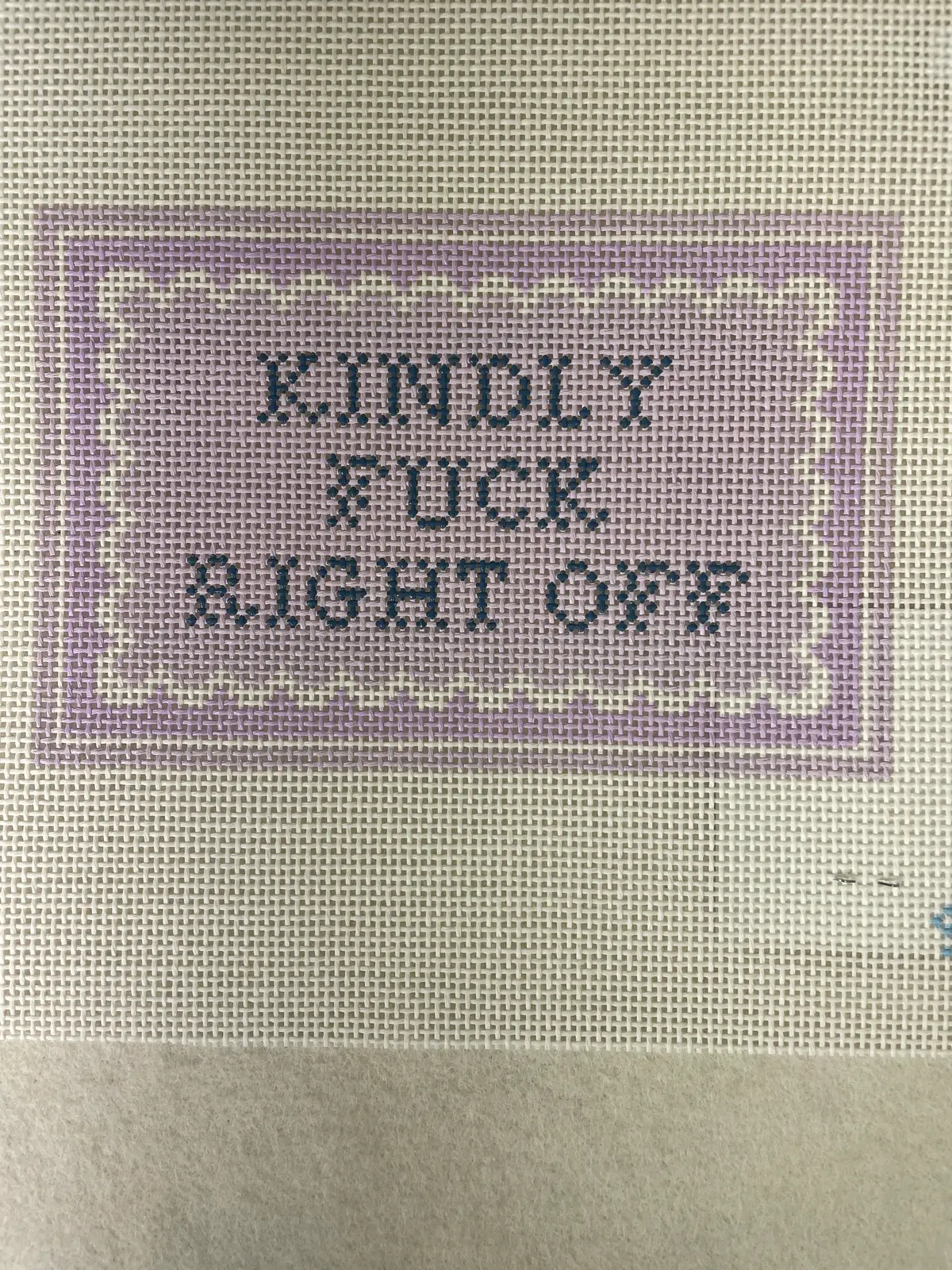 Sls Needlepoint Kindly F Right Off 1