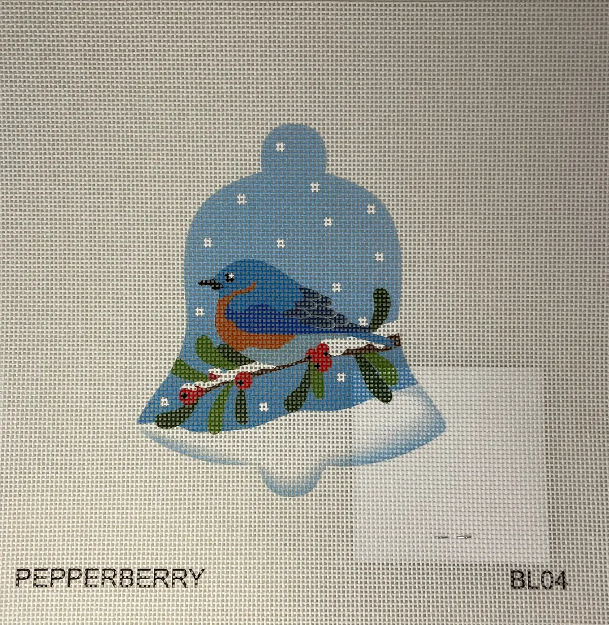 * Pepperberry Designs Bl04 Blue Bird Snow Bell 1