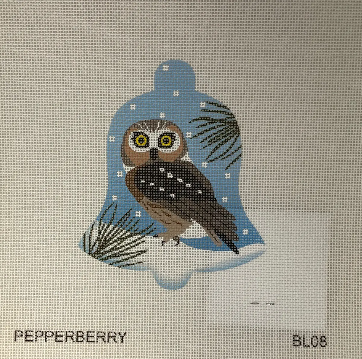 * Pepperberry Designs Bl08 Saw-Whet Owl Snow Bell 1