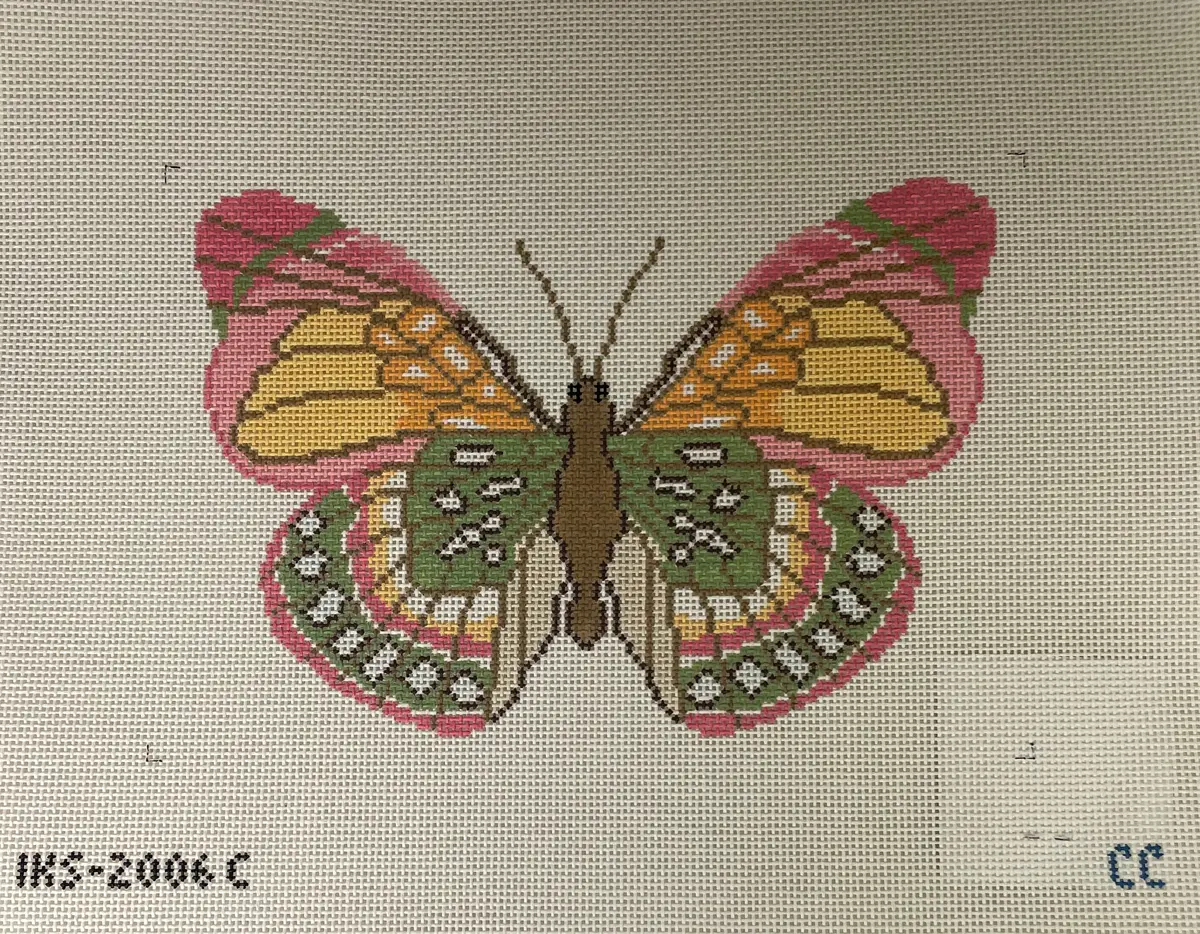 * Initial K Studio 2006C Pink / Green Butterfly Large 1