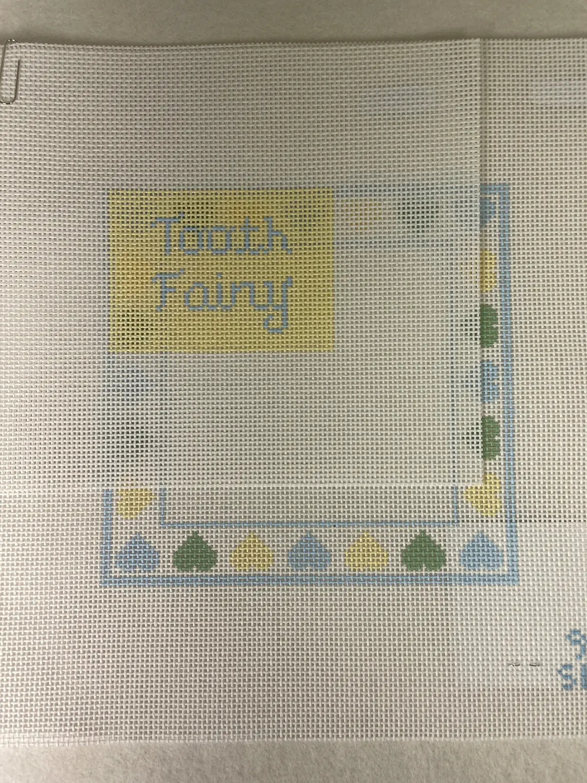 Sls Needlepoint Tooth Fairy, Neutral Hearts 1