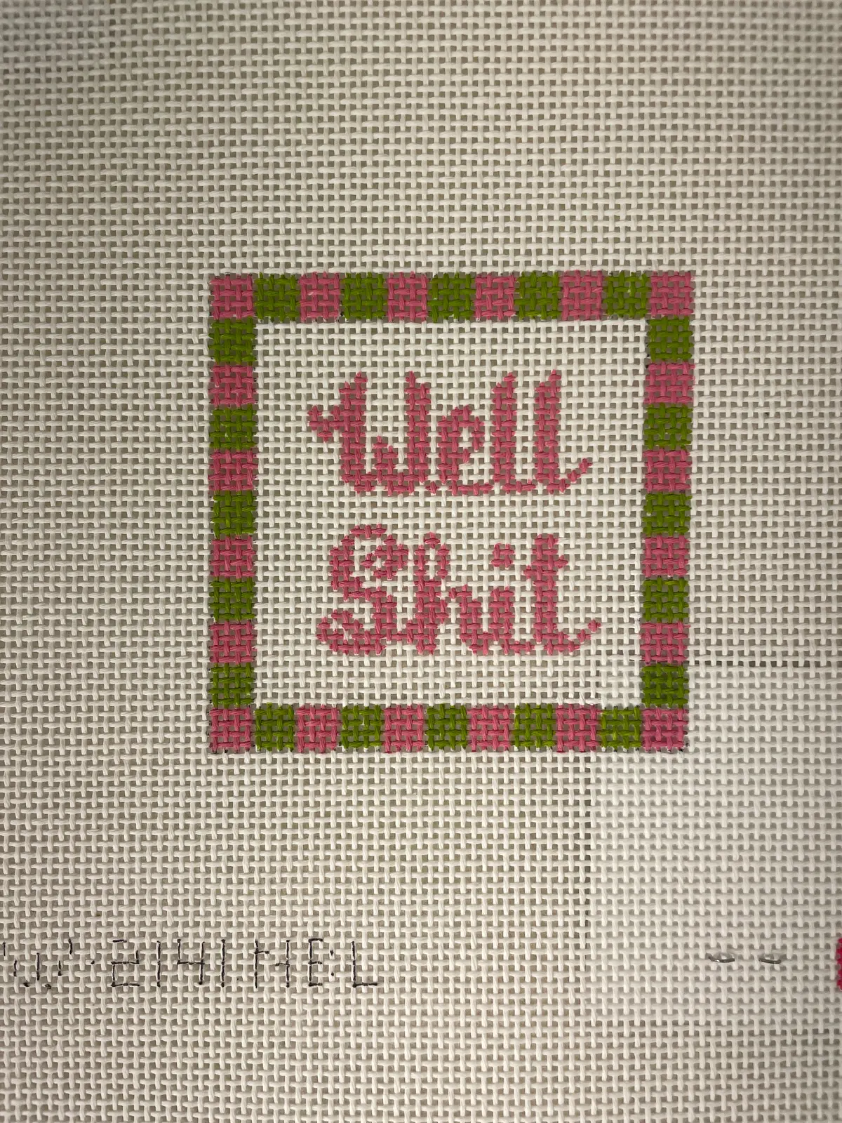 * Blue Waters Needlepoint / Needlepoint By Laura 2141 Well Shit Coaster 1