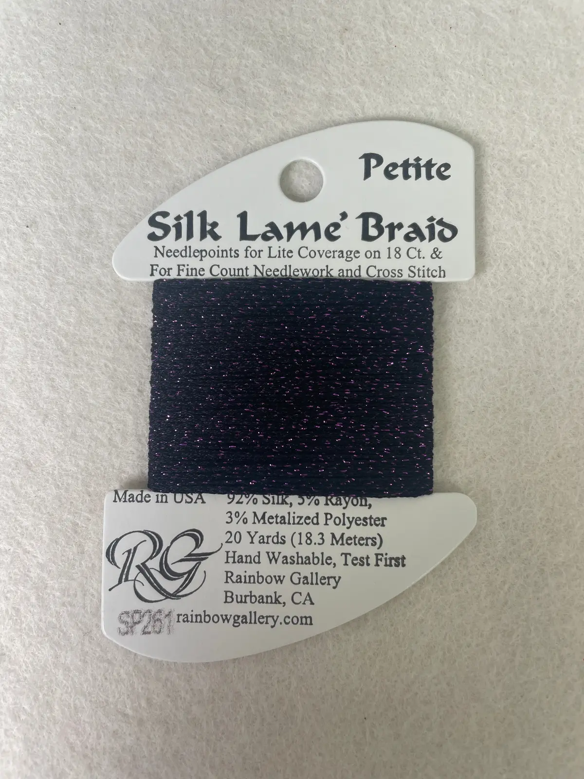 Petite Silk Lame Braid Sp261 Eggplant 1