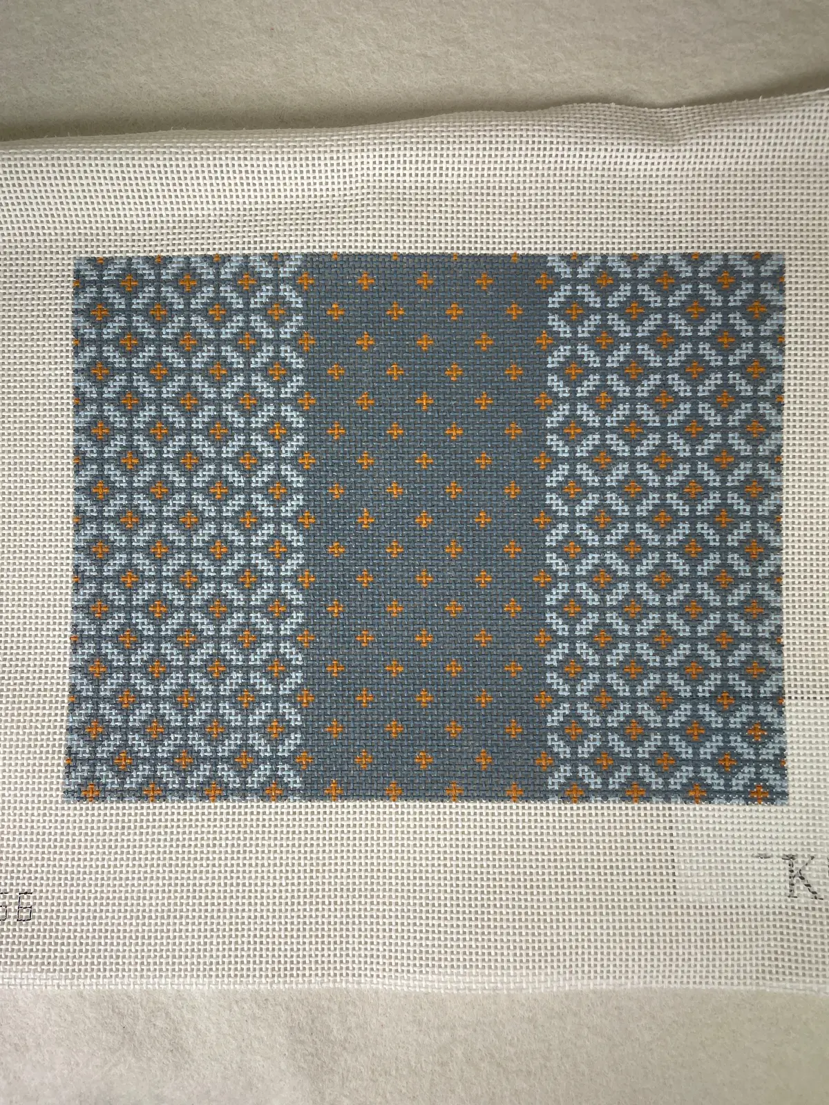 K.T.G. Needlepoint K56 Blue Weave 9X7 1