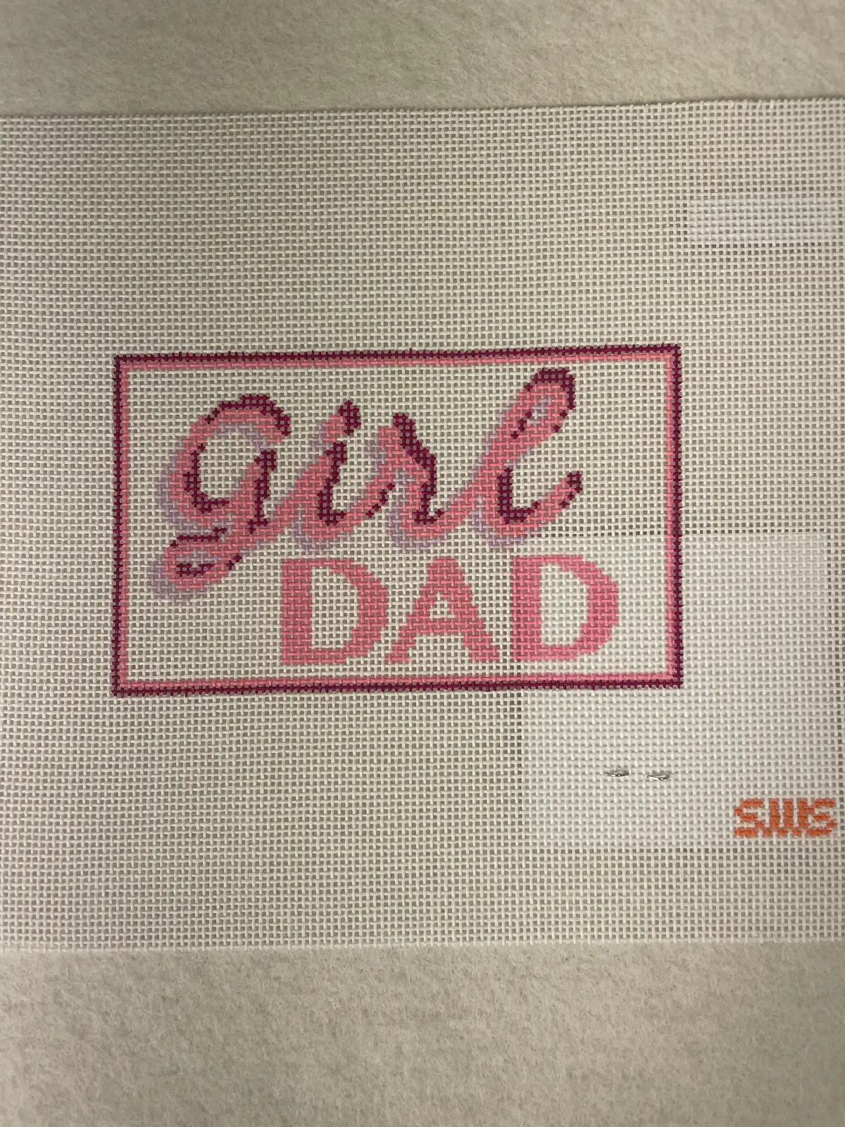 *Stitching With Stacey Needlepoint Designs Girl Dad 1