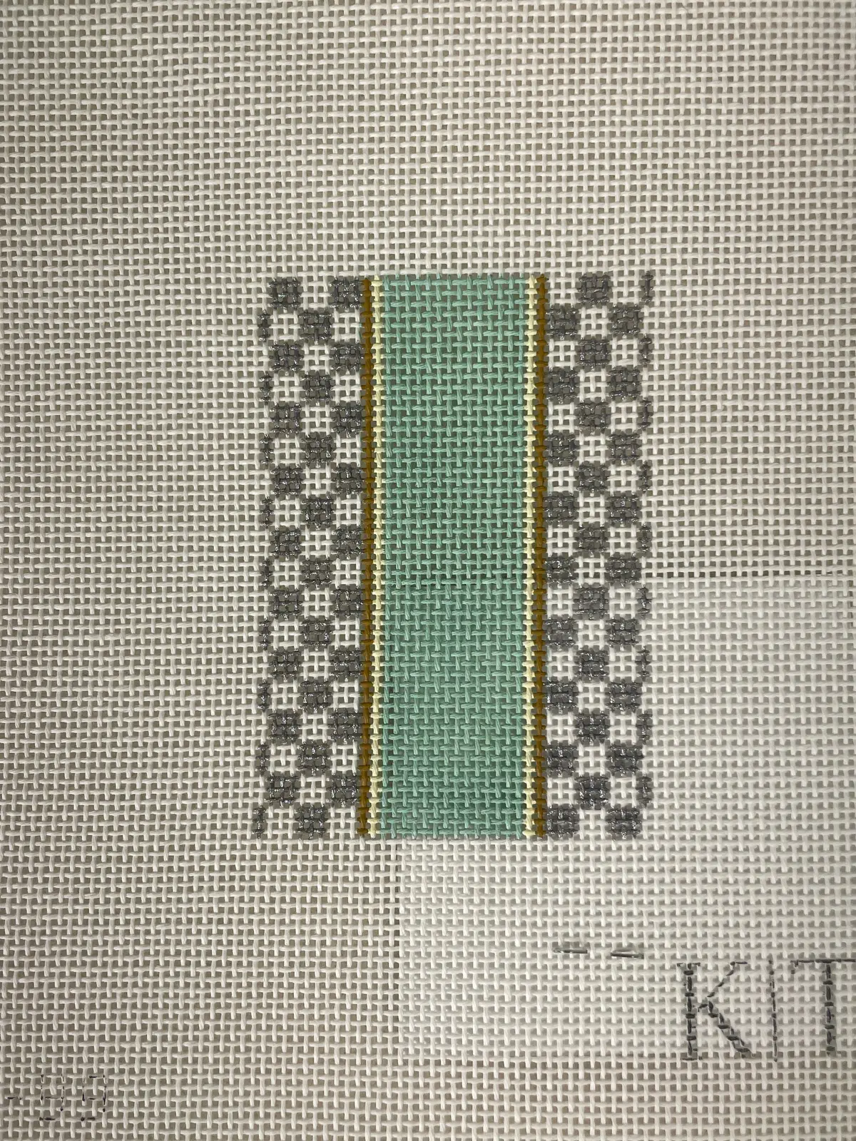 K.T.G. Needlepoint K99 White Check Tag 1