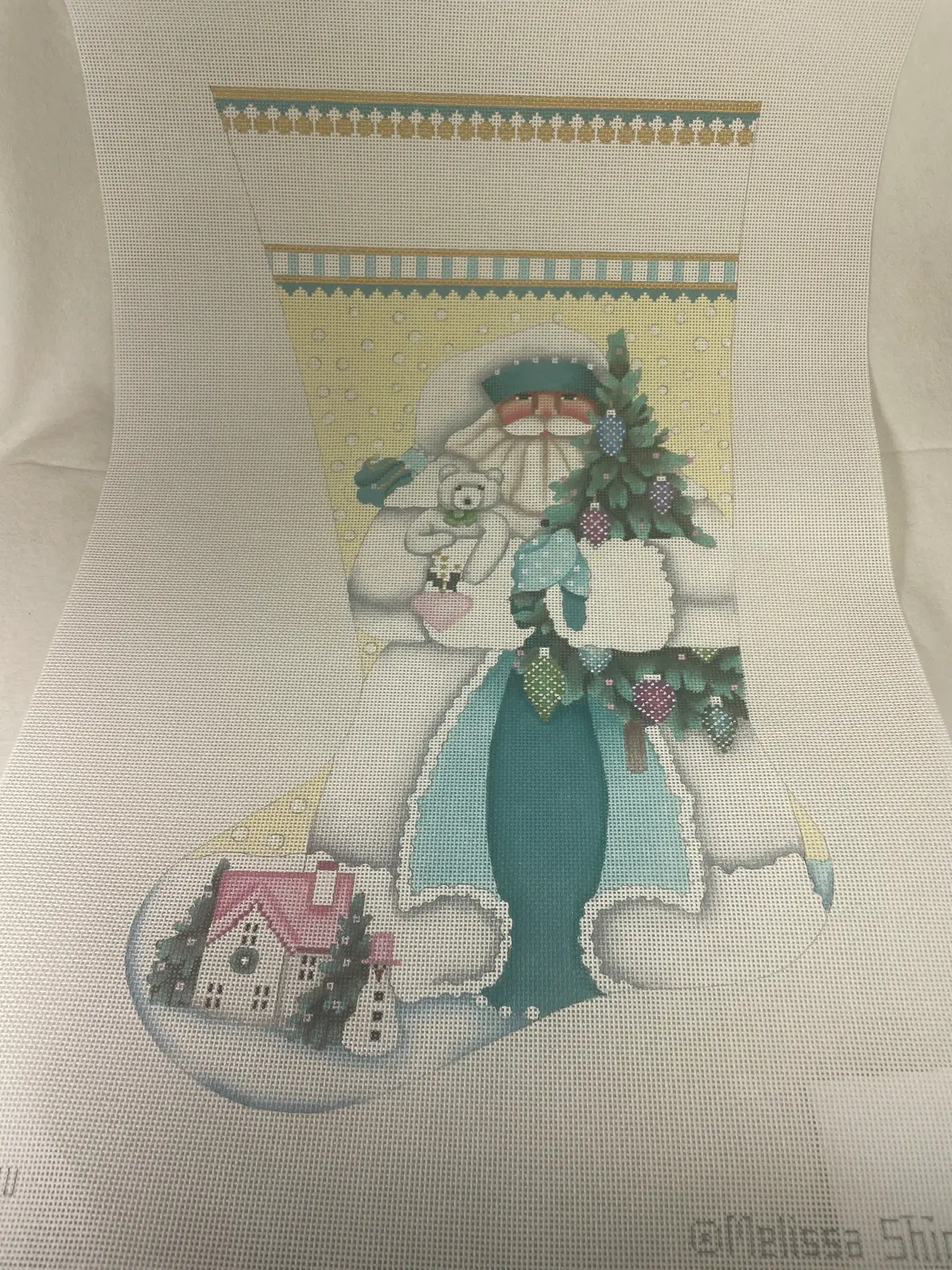 Melissa Shirley 205Uu 13M Winter White Santa Sock 1