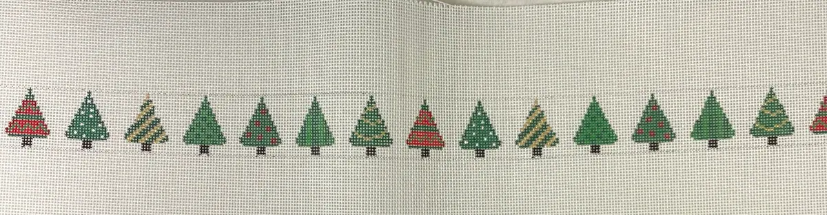 * Susan Roberts Needlepoint 3510 Christmas Trees Belt- 18M 1