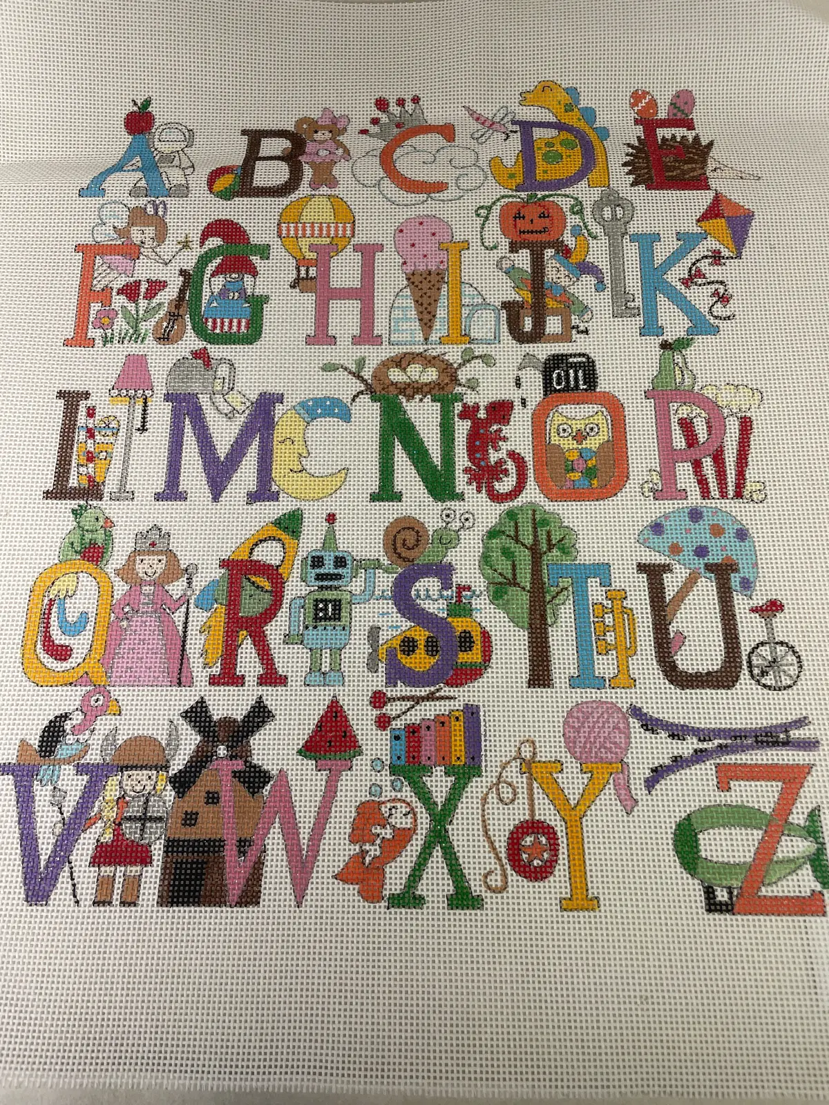 Alice Peterson 3092 Upper Case Alphabet Canvas 1