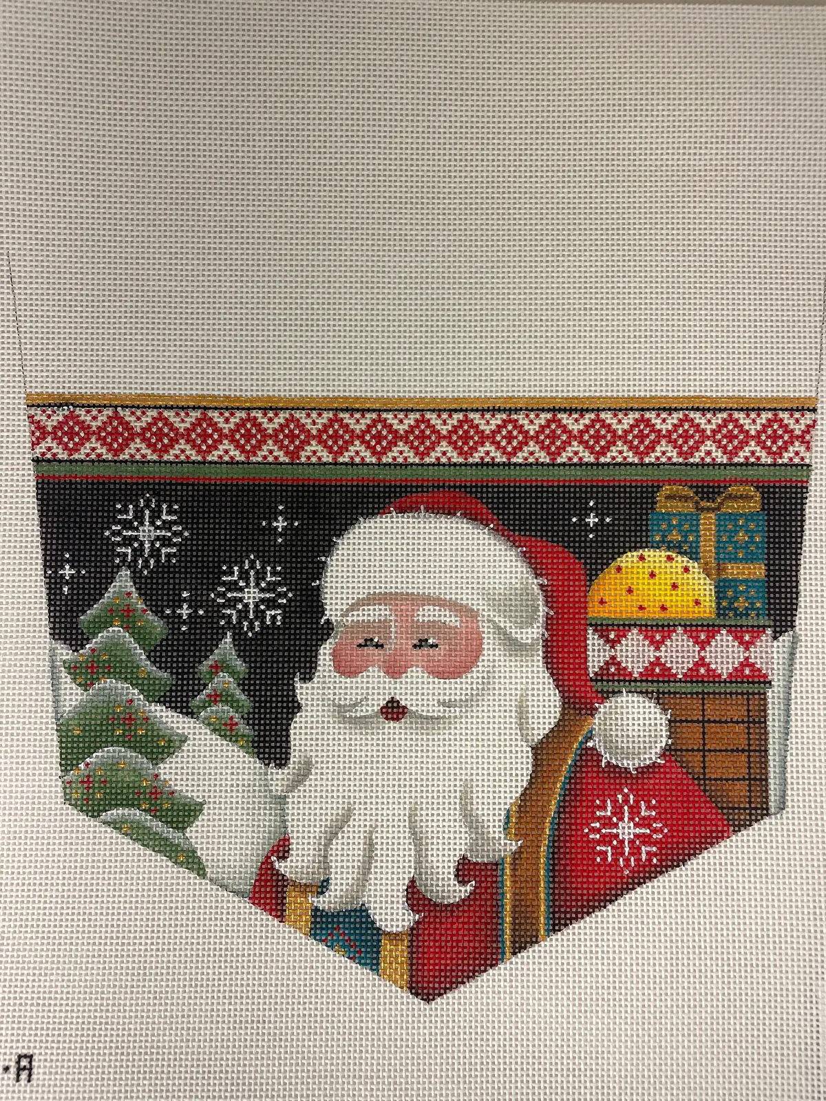* Rebecca Wood 1486A  Night Santa Stocking Cuff- 13 Mesh 1