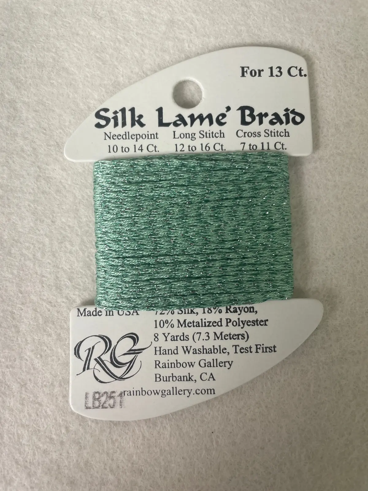 Silk Lame Braid Lb251 Peppermint Patty 1