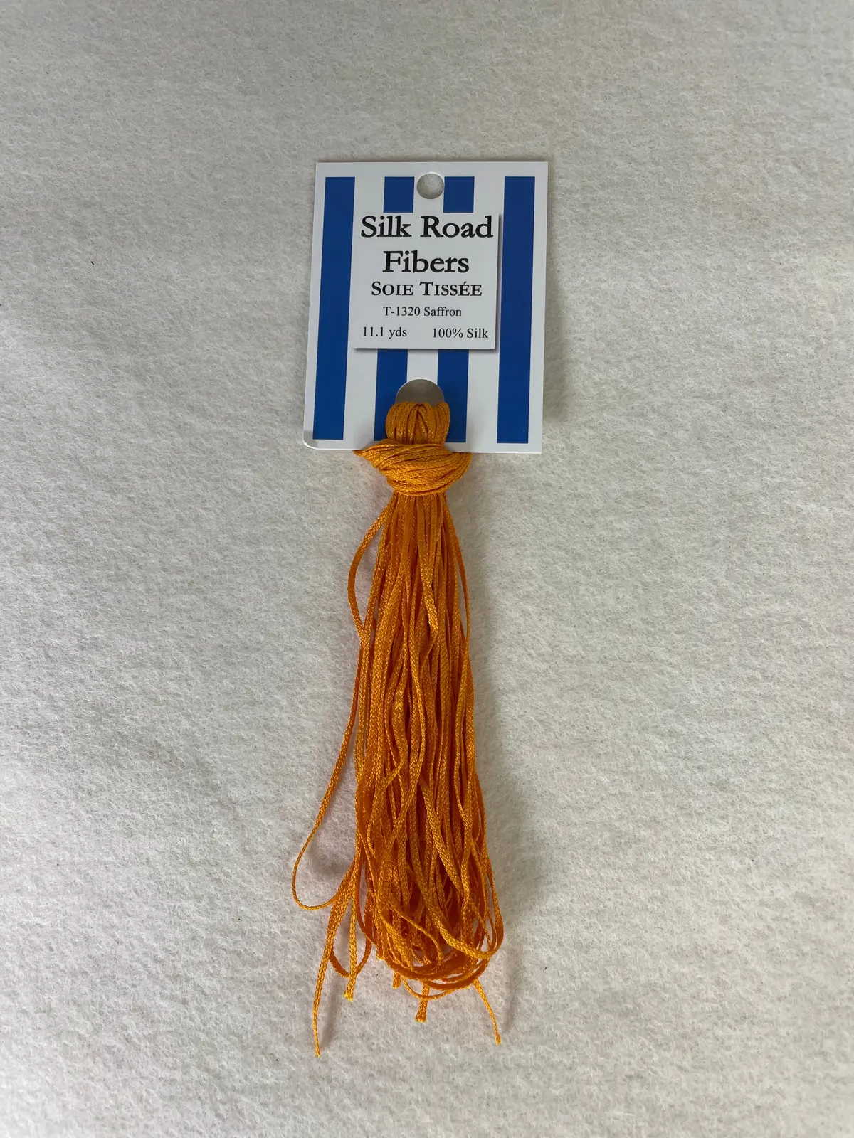 Silk Road Fibers T-1320 Saffron Soie Tissee 1