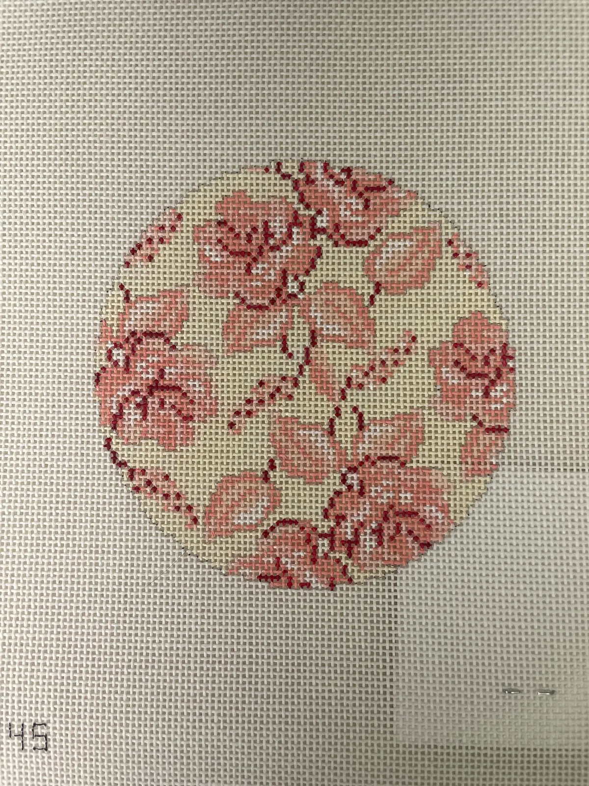 *Vallerie Needlepoint Gallery / Vng Tss145 Pink Toile Round 1