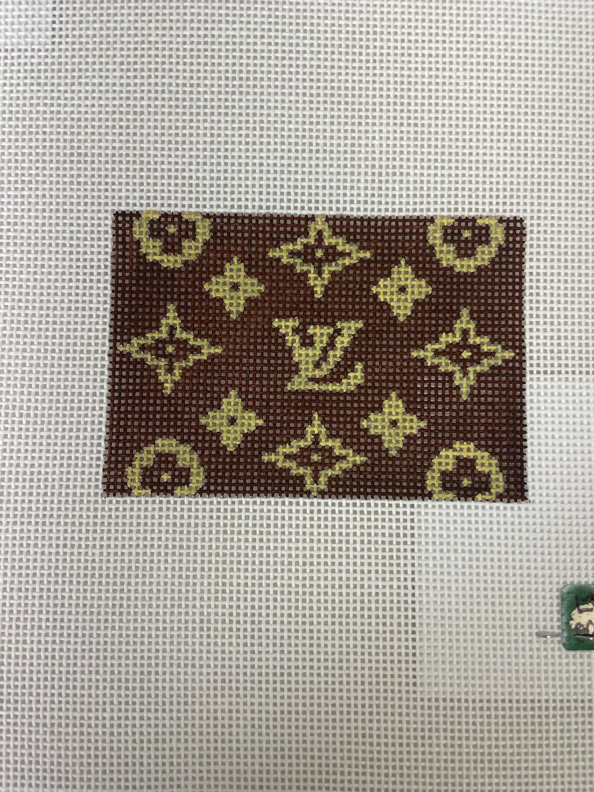 *Elm Tree Needlepoint Designs Lt006 Louis Vuitton Classic Luggage Tag 1
