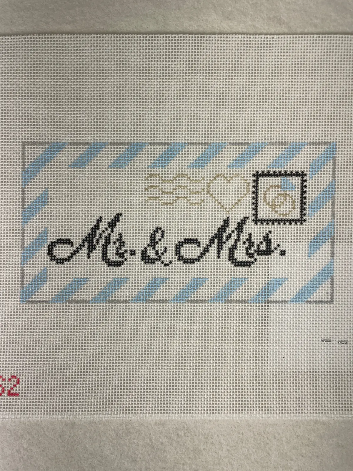 *Rachel Donley Needlepoint Rd462 Mr. And Mrs. 3X6 1