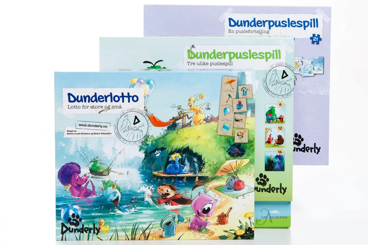 Dunderly Spillpakke Med 3 Spill 1