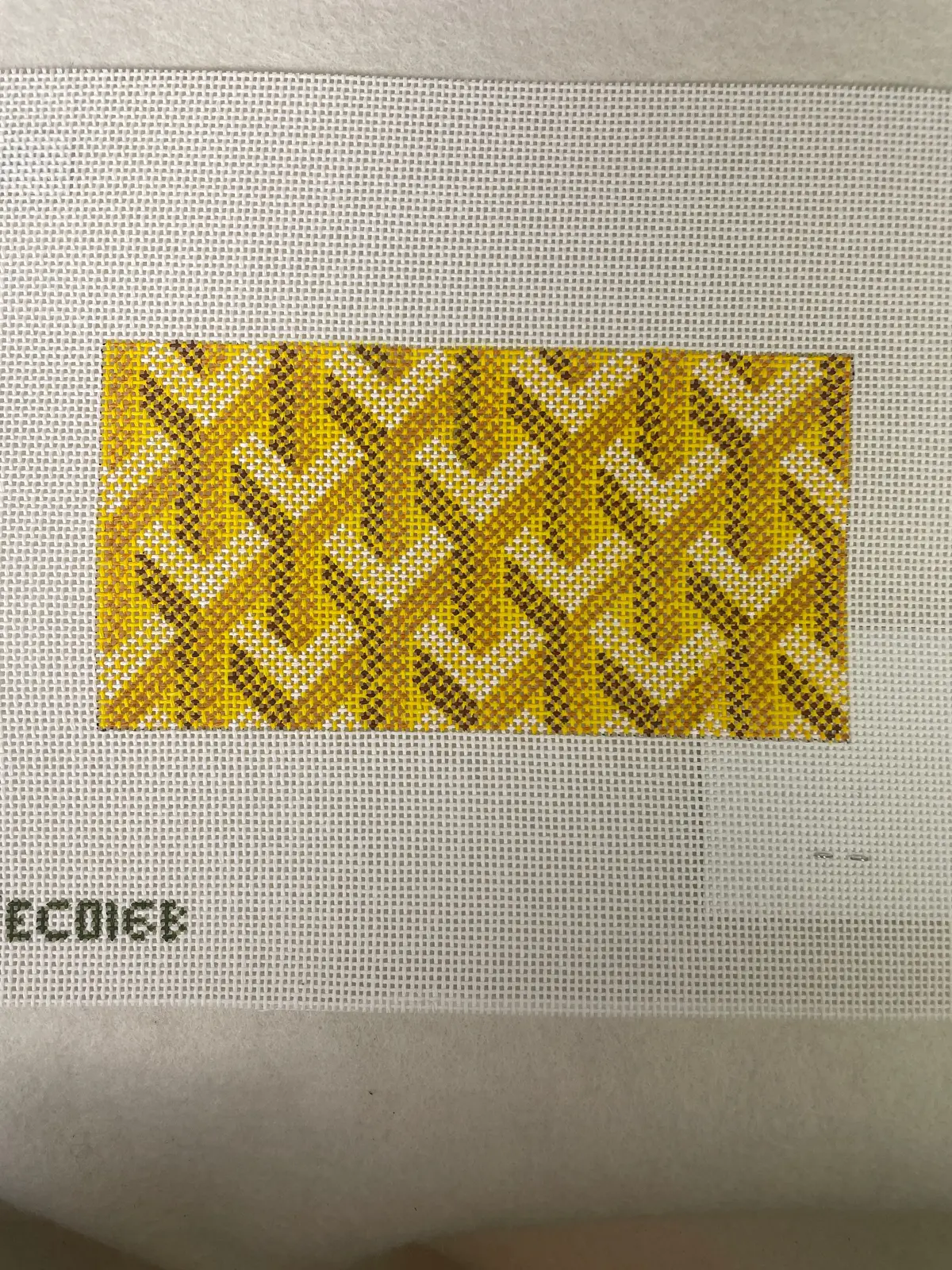 *Elm Tree Needlepoint Designs Xec016b Everyday Clutch Goyard Insert- Yellow 1
